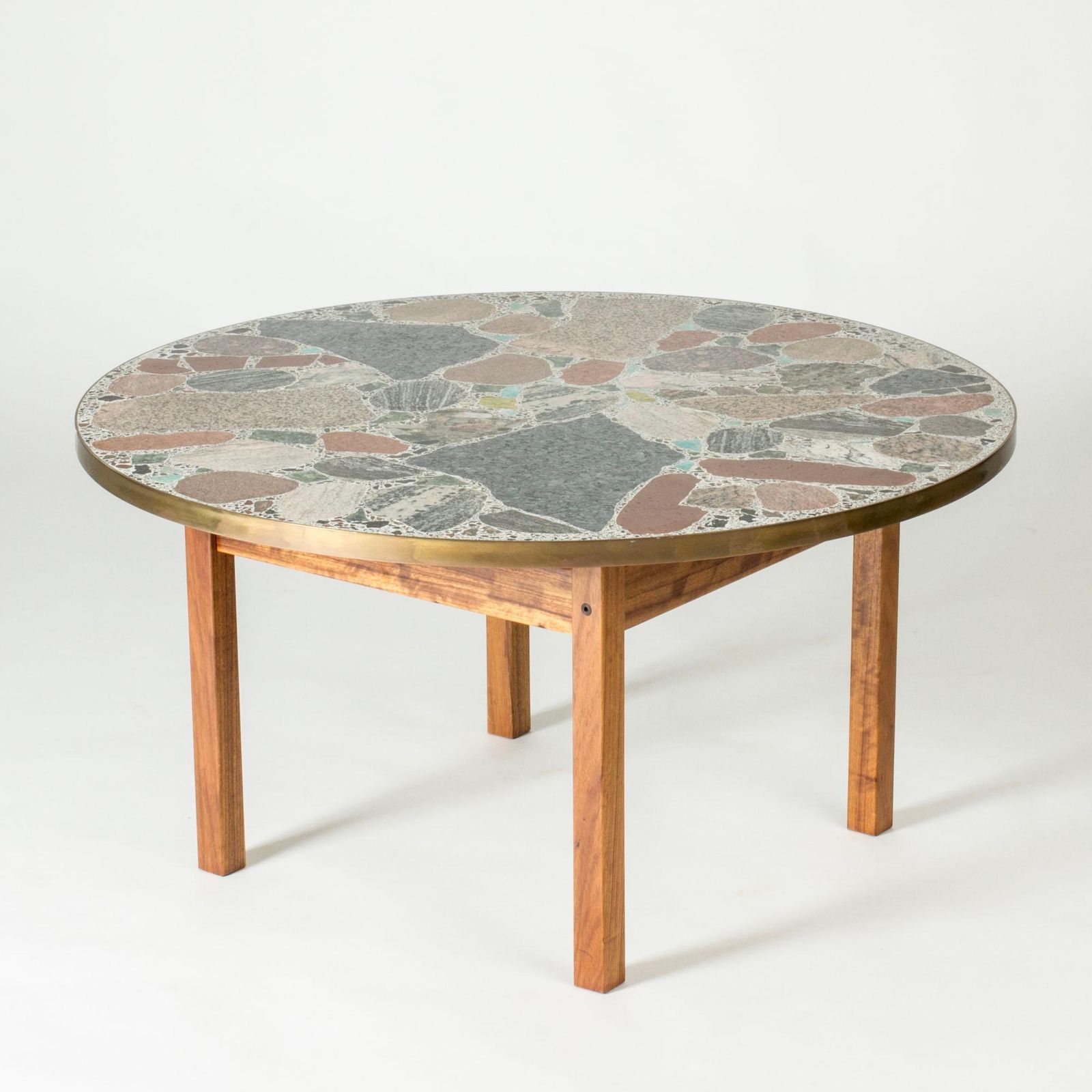Modernist Rosewood Coffee Table With Stone Top By Erling Viksjø, Norway, 1960s photo furniture