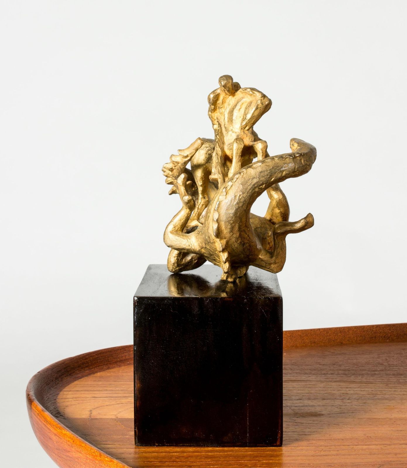 Zweeds modernistisch bronzen beeld van Stig Blomberg, Herman Bergman, Zweden photo buy