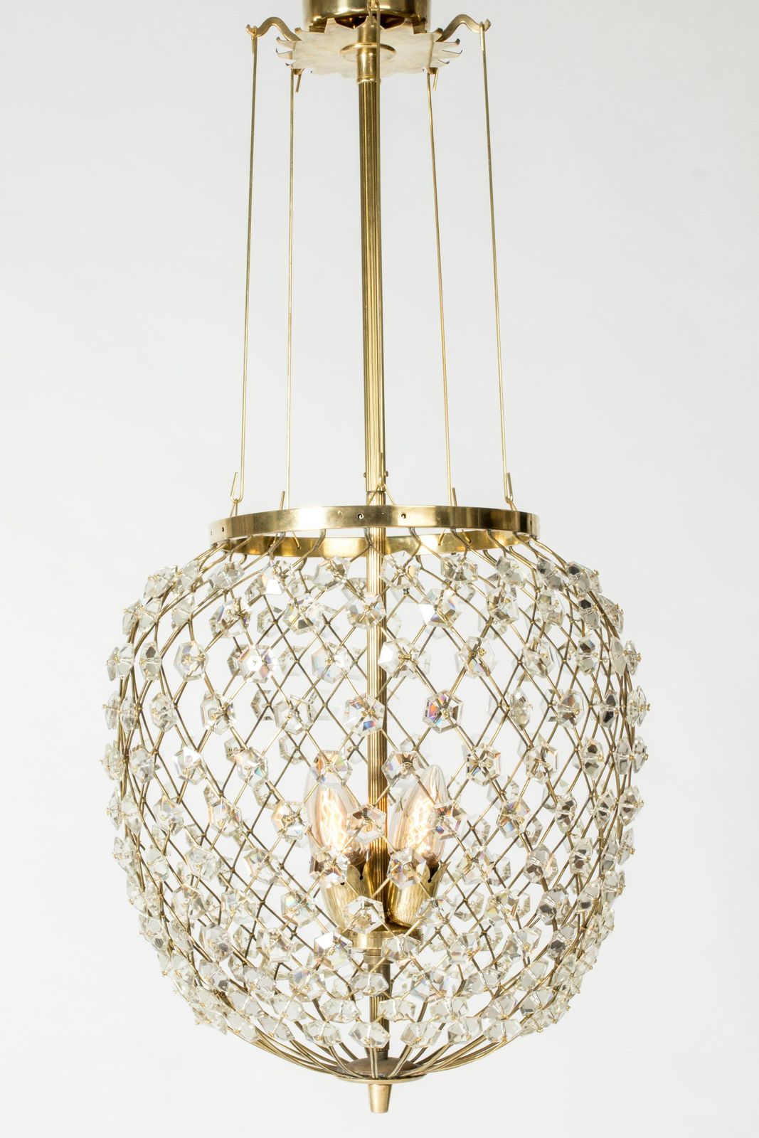 Swedish Modern Chandelier By Bertil Brisborg, Nordiska Kompaniet, Sweden, 1940s photo furniture