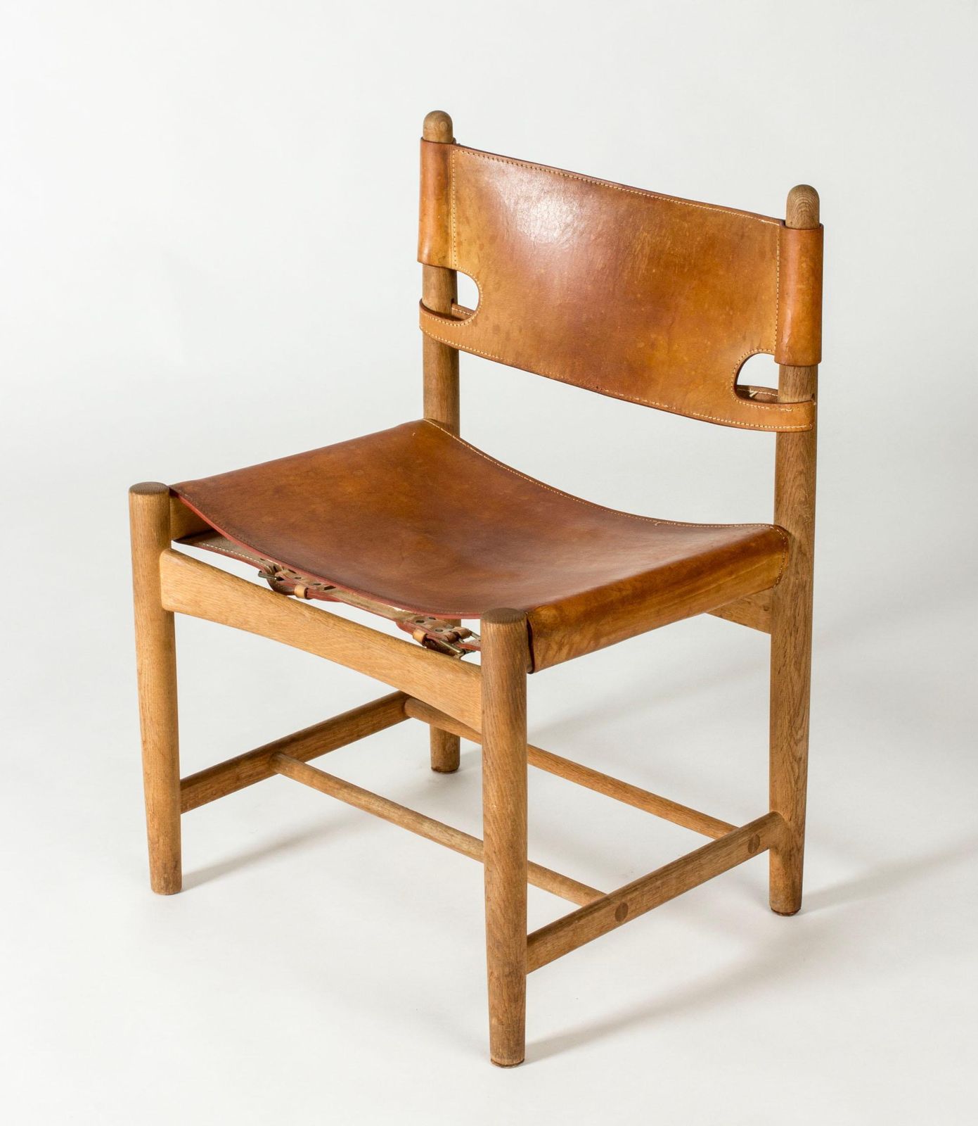 Set Of Eight Oak And Leather Dining Chairs By Børge Mogensen, Denmark, 1960s photo 21609.0