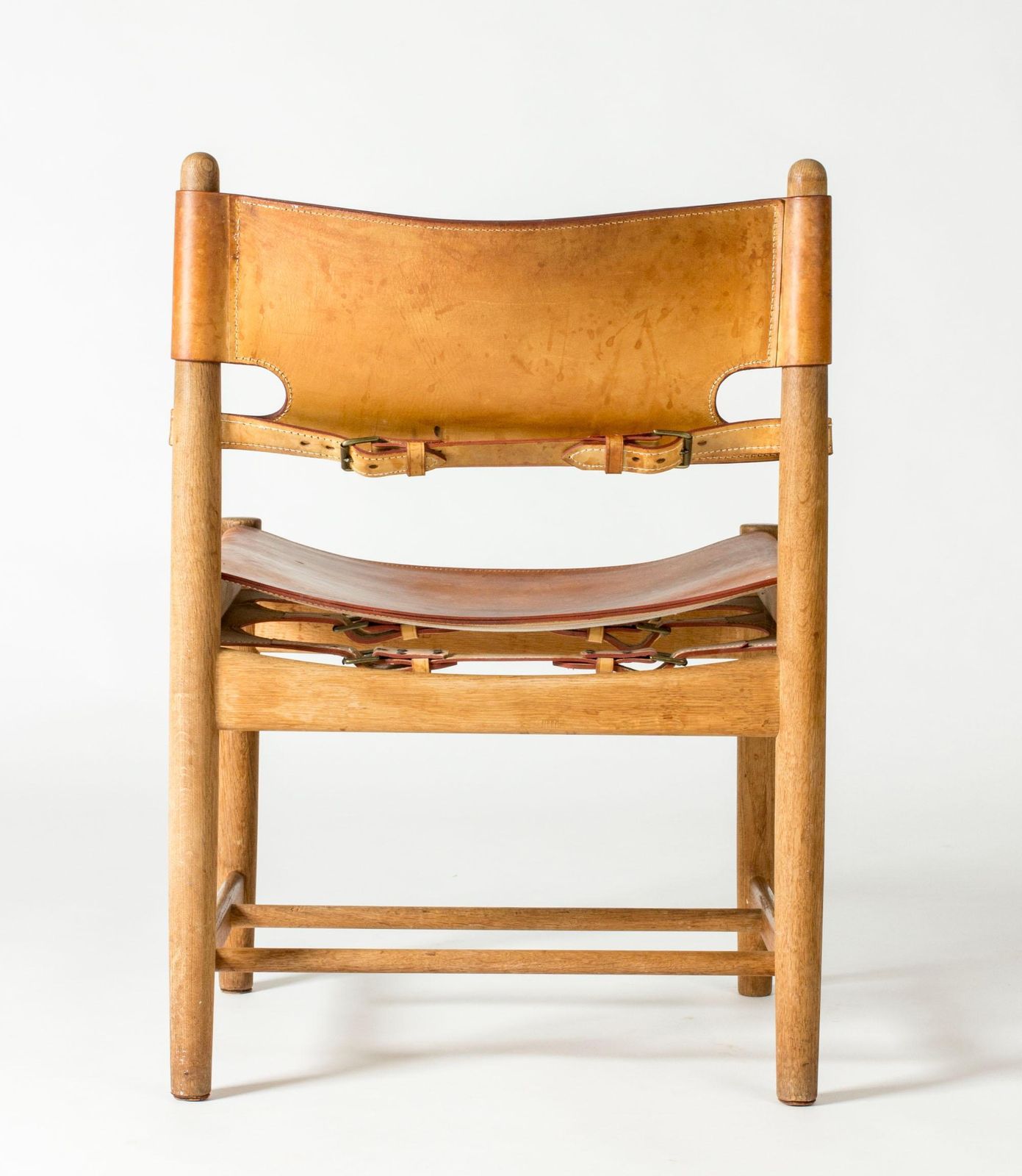 Set Of Eight Oak And Leather Dining Chairs By Børge Mogensen, Denmark, 1960s photo vintage