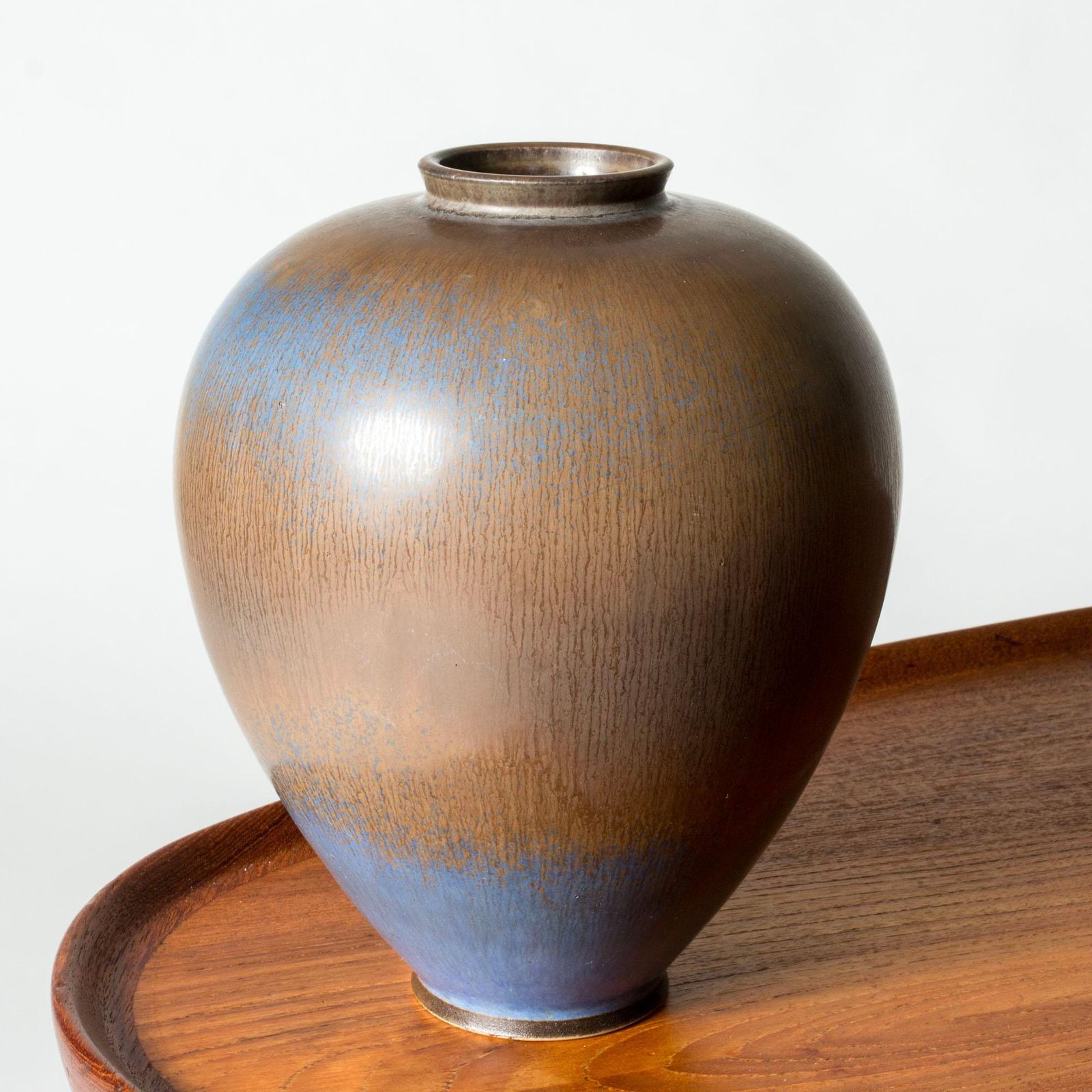 Midcentury Stoneware Vase By Berndt Friberg, Gustavsbergs Studio, Sweden, 1950 photo 3797.0
