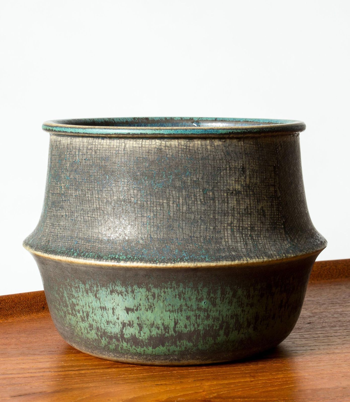 Vase en grès mid-century par Stig Lindberg, Gustavsbergs Studio, Suède, 1963 photo 1637.0