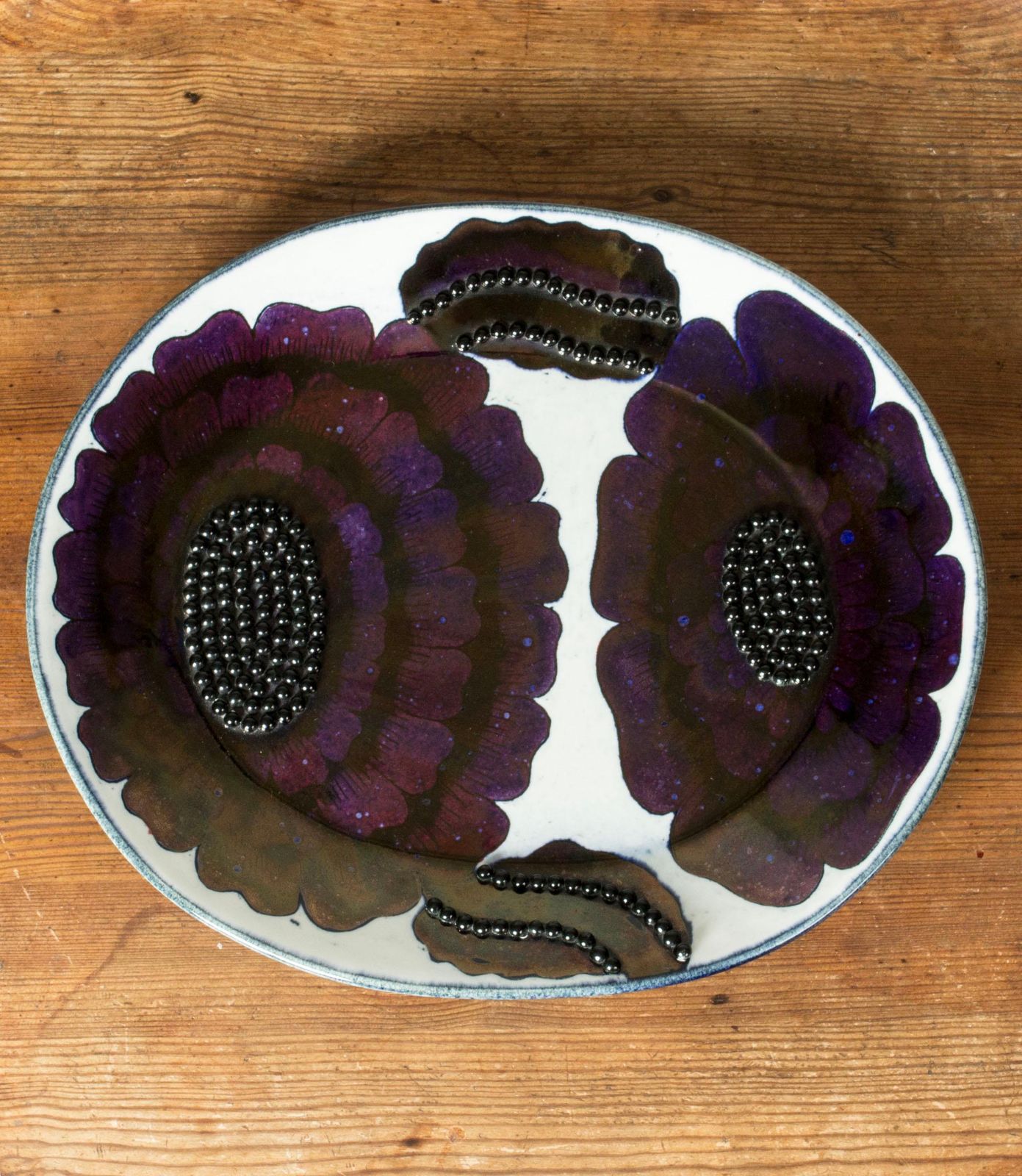 Uniek stoneware bord van Birger Kaipiainen voor Arabia, Finland, jaren 1960/70 photo buy