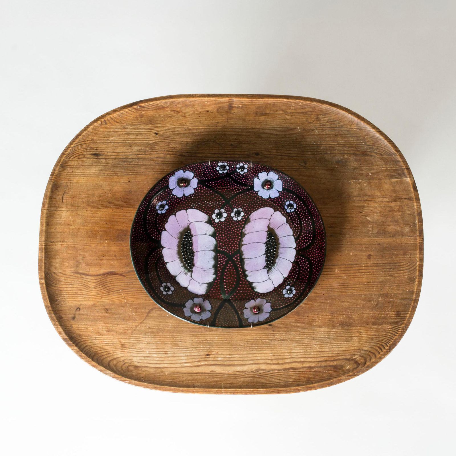 Uniek stoneware bord van Birger Kaipiainen voor Arabia, Finland, jaren 1960/70 photo Woonaccessoires