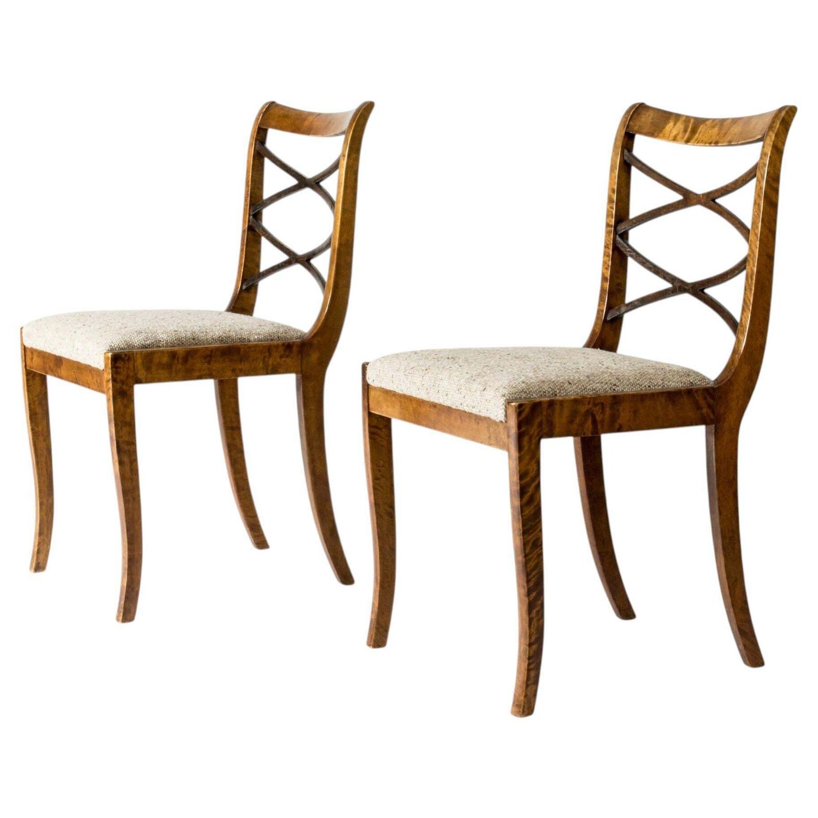 Swedish Grace stoelen zonder armleuningen van Carl Malmsten, Smf Bodafors, jaren 1920