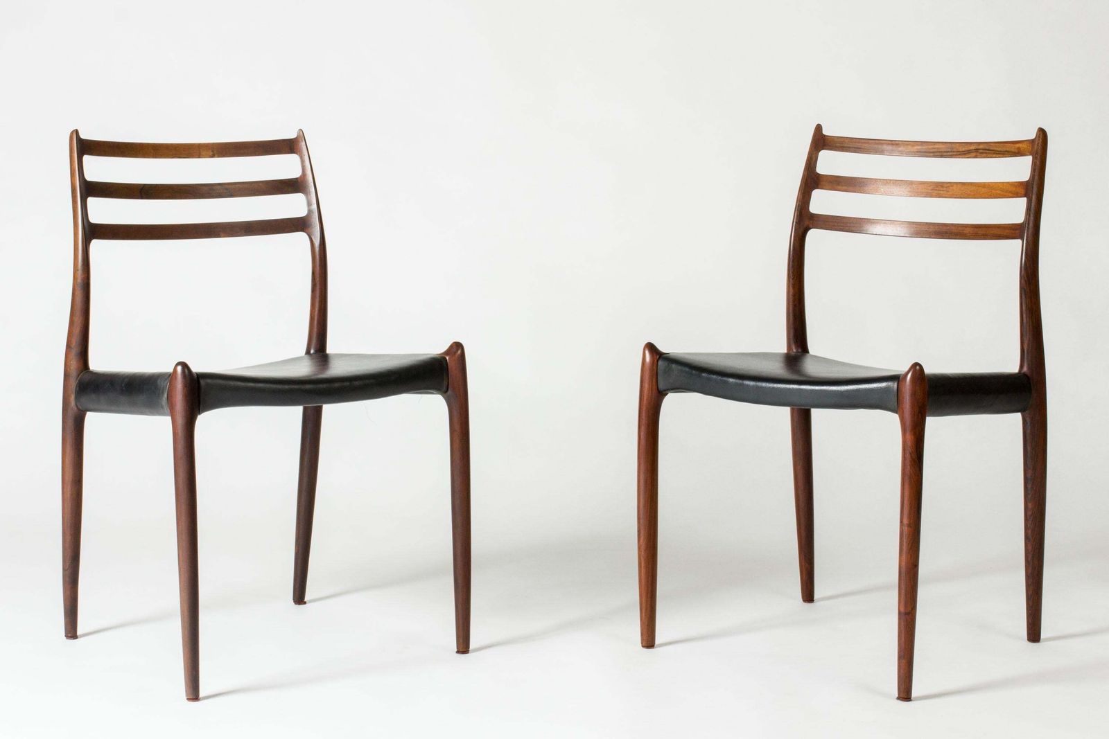 Set Of Six Rosewood Dining Chairs By Niels O. Møller, Denmark, 1960s photo Furniture