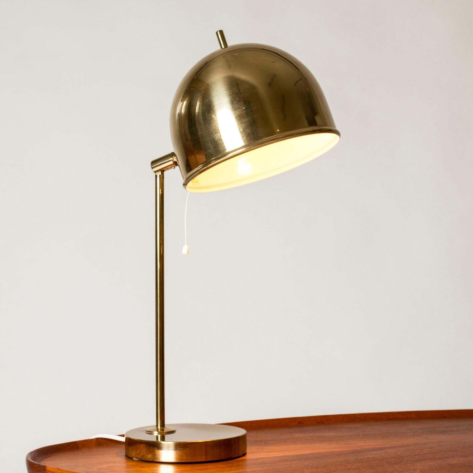 Mid-Century Modern Messing Tafellamp van Eje Ahlgren, Bergboms, Zweden, jaren 1960 photo Verlichting