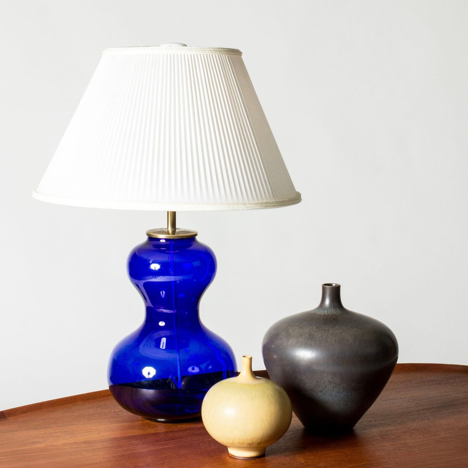 Verlichting Zweedse moderne glazen tafellamp van Josef Frank voor Firma Svenskt Tenn, jaren 1940/50 photo