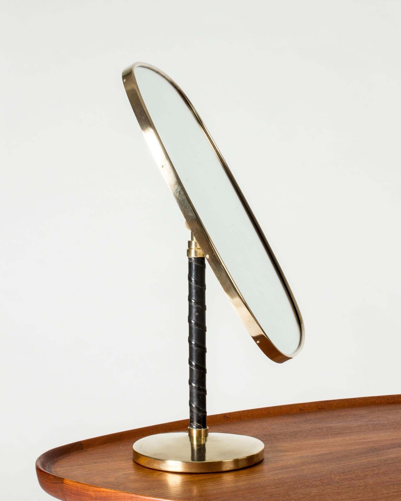 Swedish Modern Table Mirror By David Rosén For Nordiska Kompaniet, Sweden, 1950s photo for sale