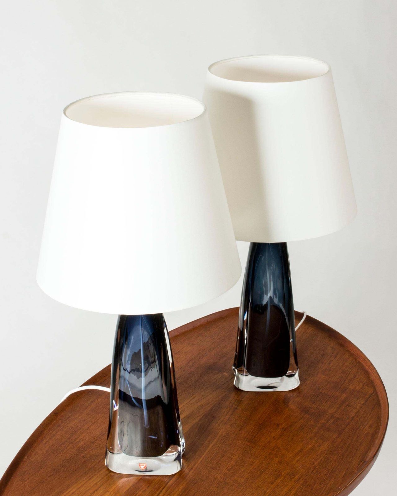 Scandinavian Modern glazen tafellampen van Carl Fagerlund, jaren 1960 photo for sale