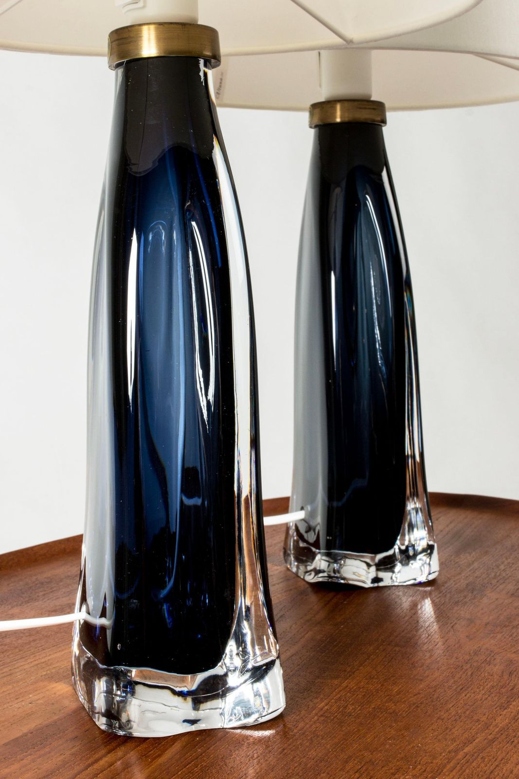 Scandinavian Modern glazen tafellampen van Carl Fagerlund, jaren 1960 photo 2553.0