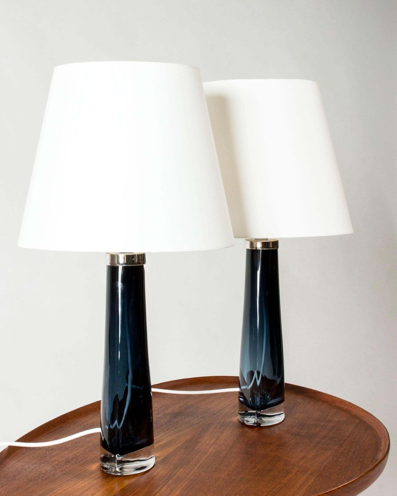 Paar glazen tafellampen van Carl Fagerlund photo furniture