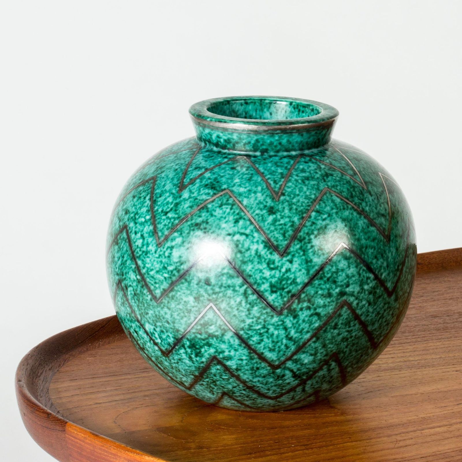 Stoneware “Argenta” Vase By Wilhelm Kåge, Gustavsberg, Sweden, 1937 photo furniture