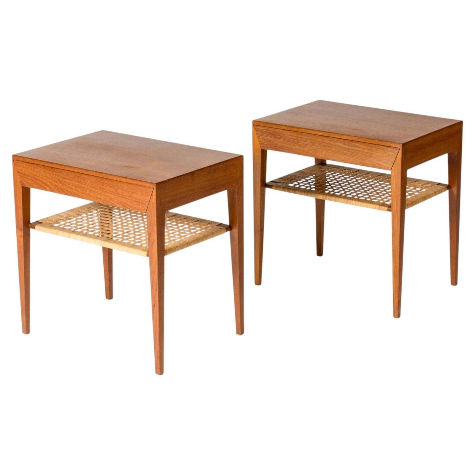 Severin Hansen Teak Side Tables, Scandinavian Modern, Denmark, 1950s