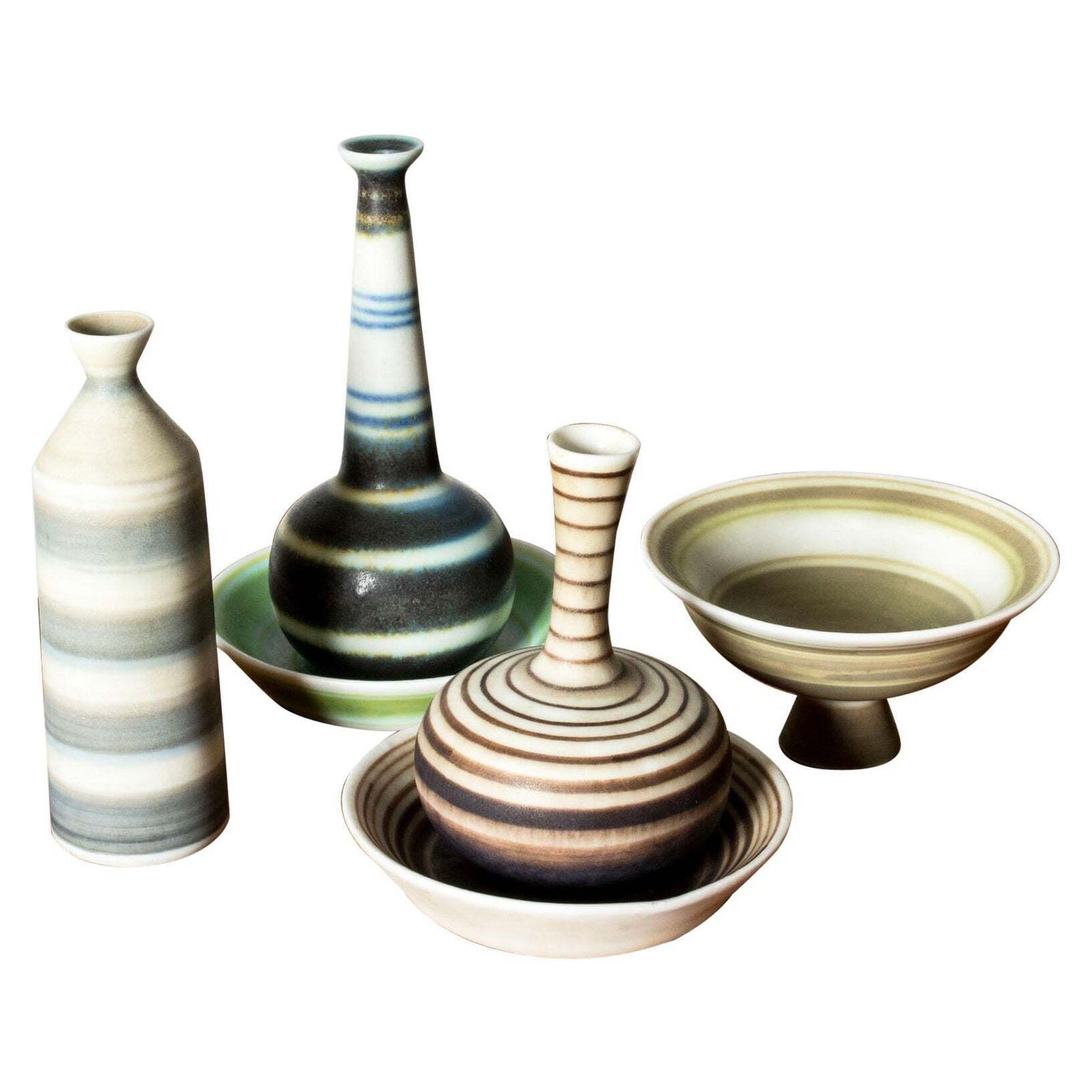 Miniature Stoneware Vases By Gunnar Nylund For Rörstrand, Sweden, 1950s