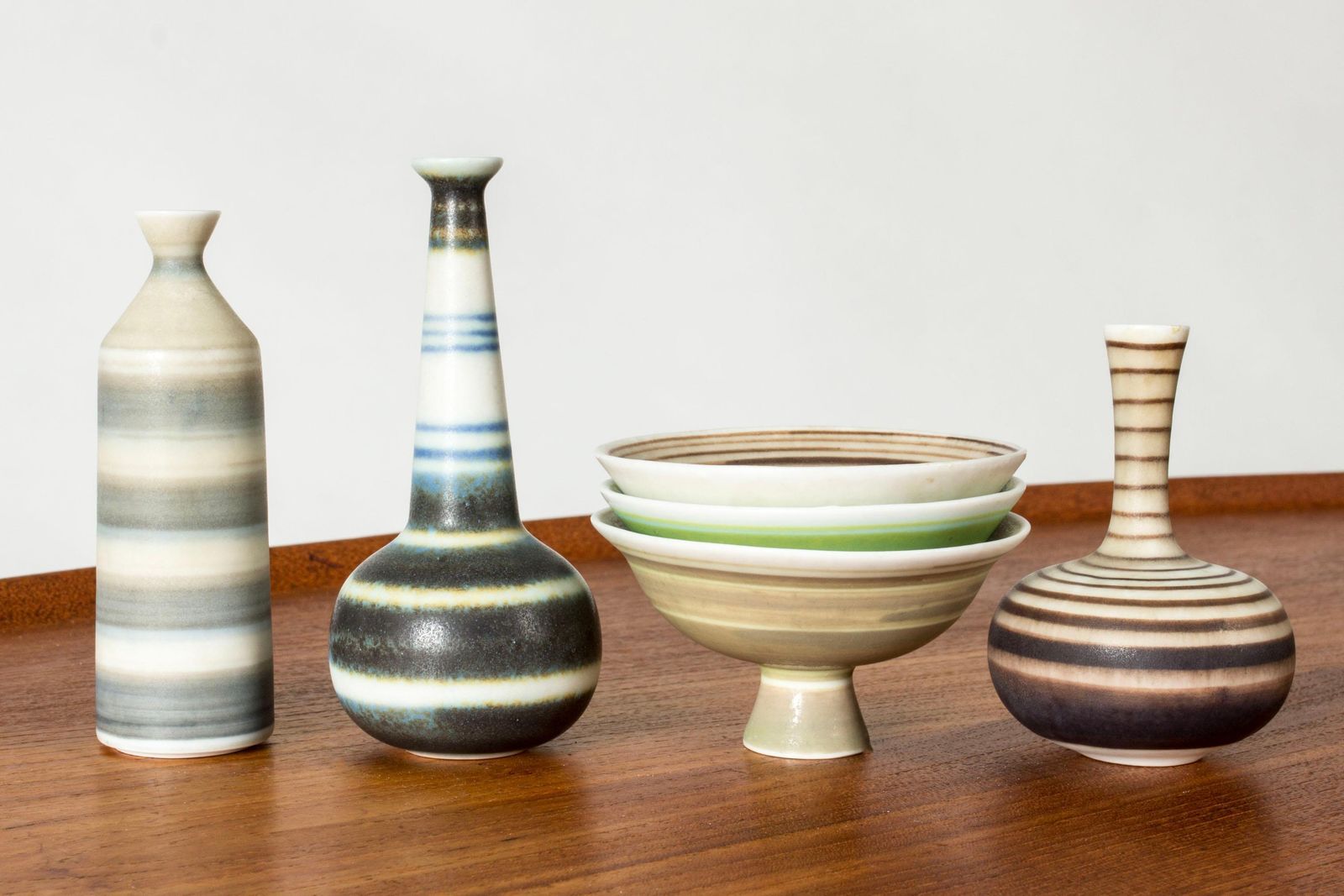 Miniature Stoneware Vases By Gunnar Nylund For Rörstrand, Sweden, 1950s photo 1244.0