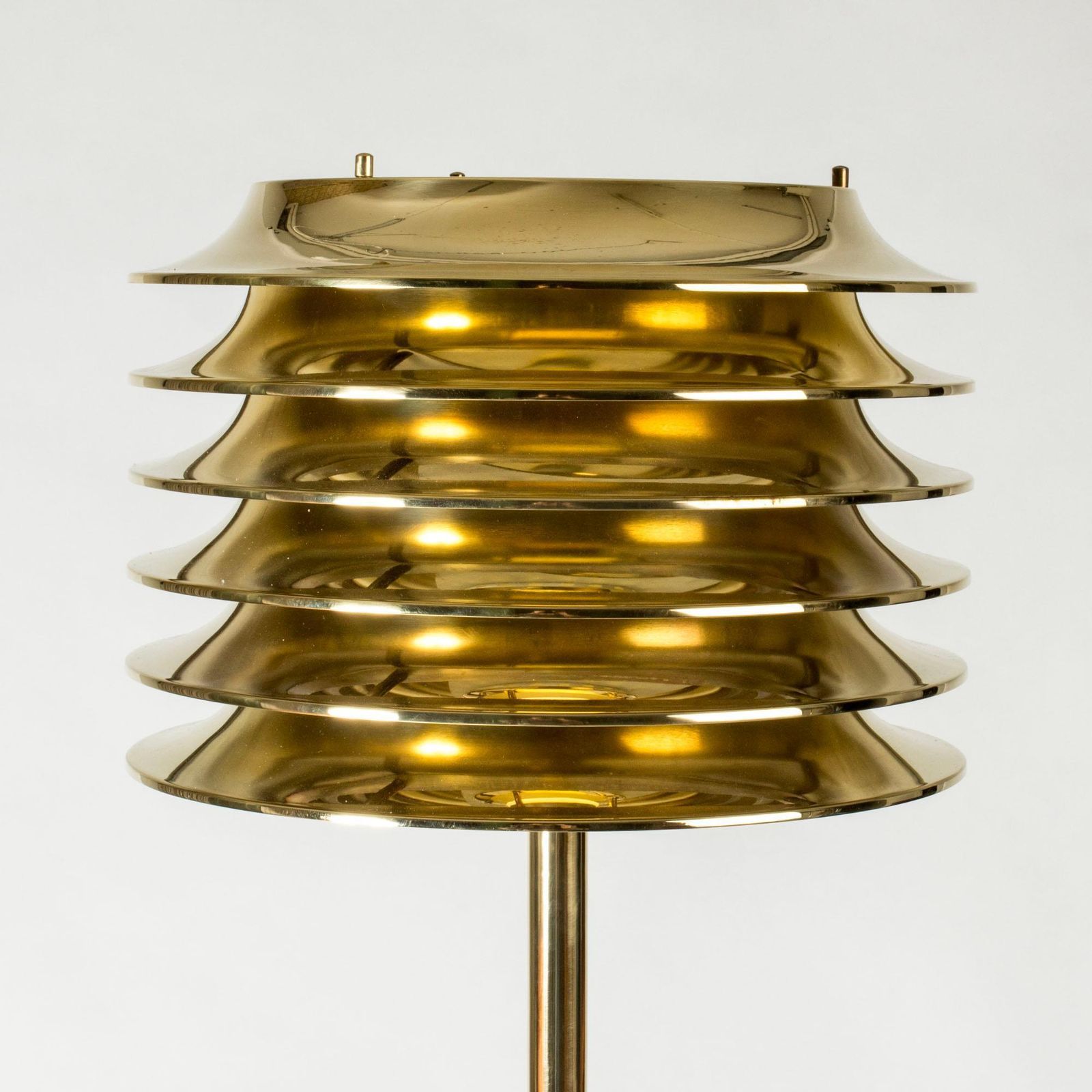 Finnish Midcentury Modern Brass Floor Lamp By Kai Ruokonen For Orno, 1970s photo furniture