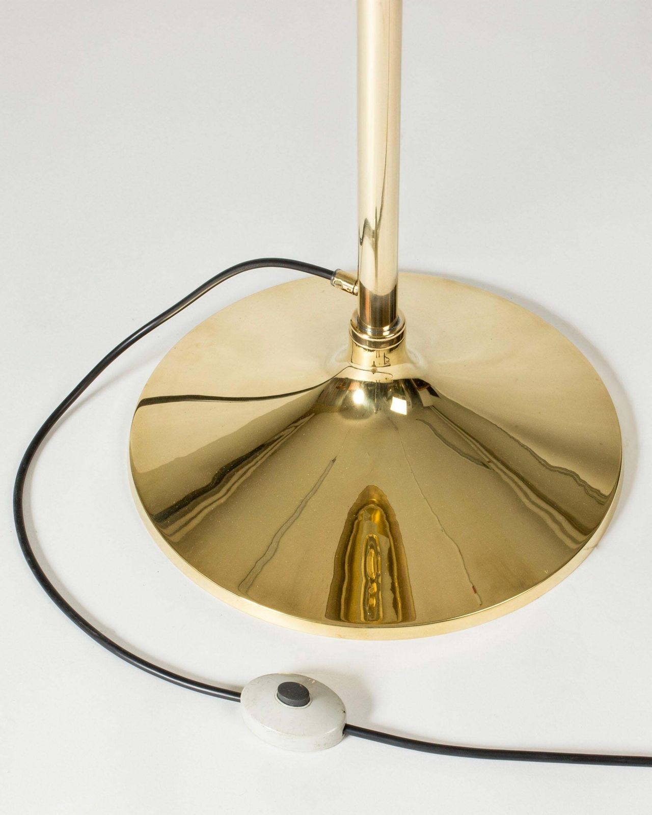 Finnish Midcentury Modern Brass Floor Lamp By Kai Ruokonen For Orno, 1970s photo buy