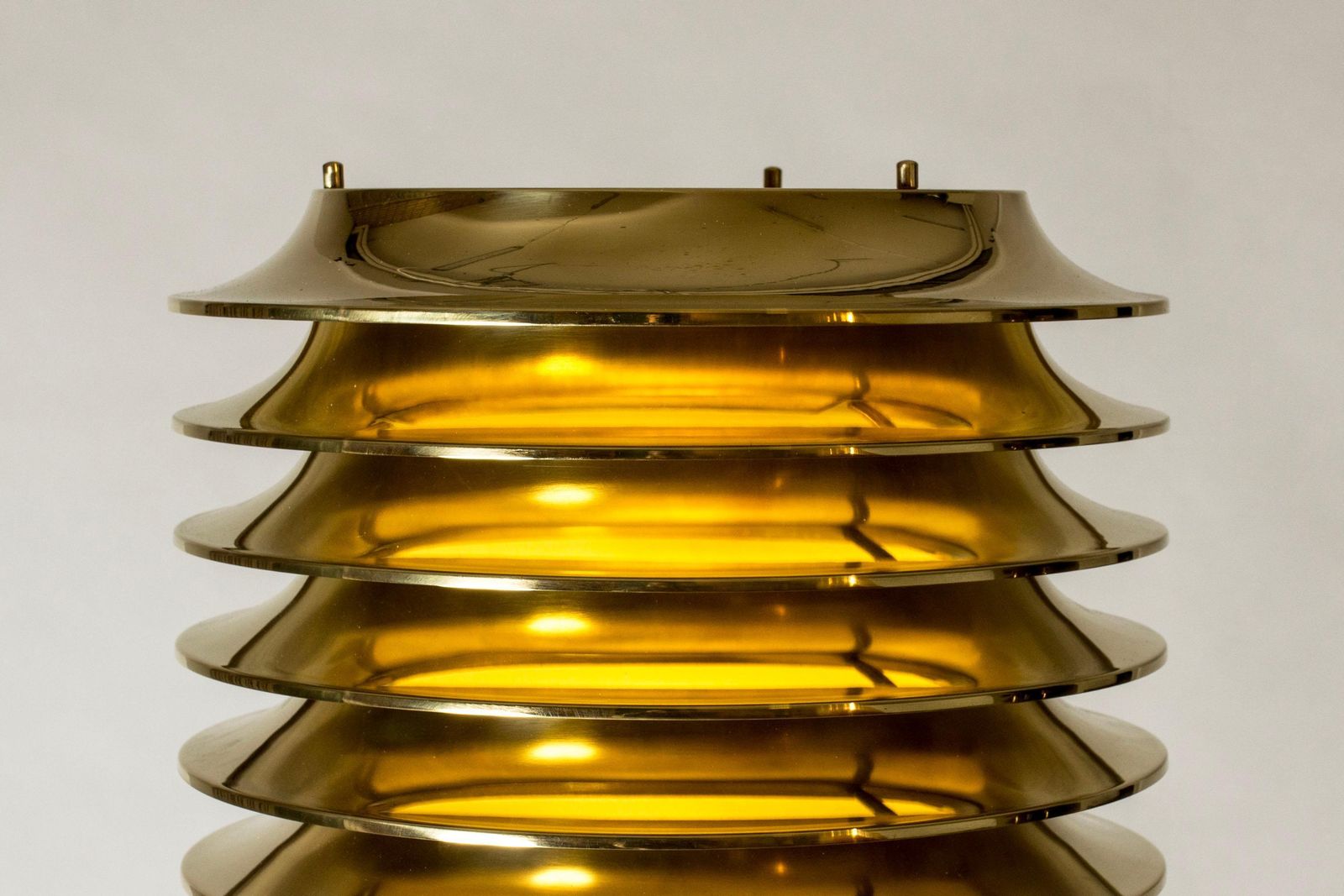 Finnish Midcentury Modern Brass Floor Lamp By Kai Ruokonen For Orno, 1970s photo Lighting
