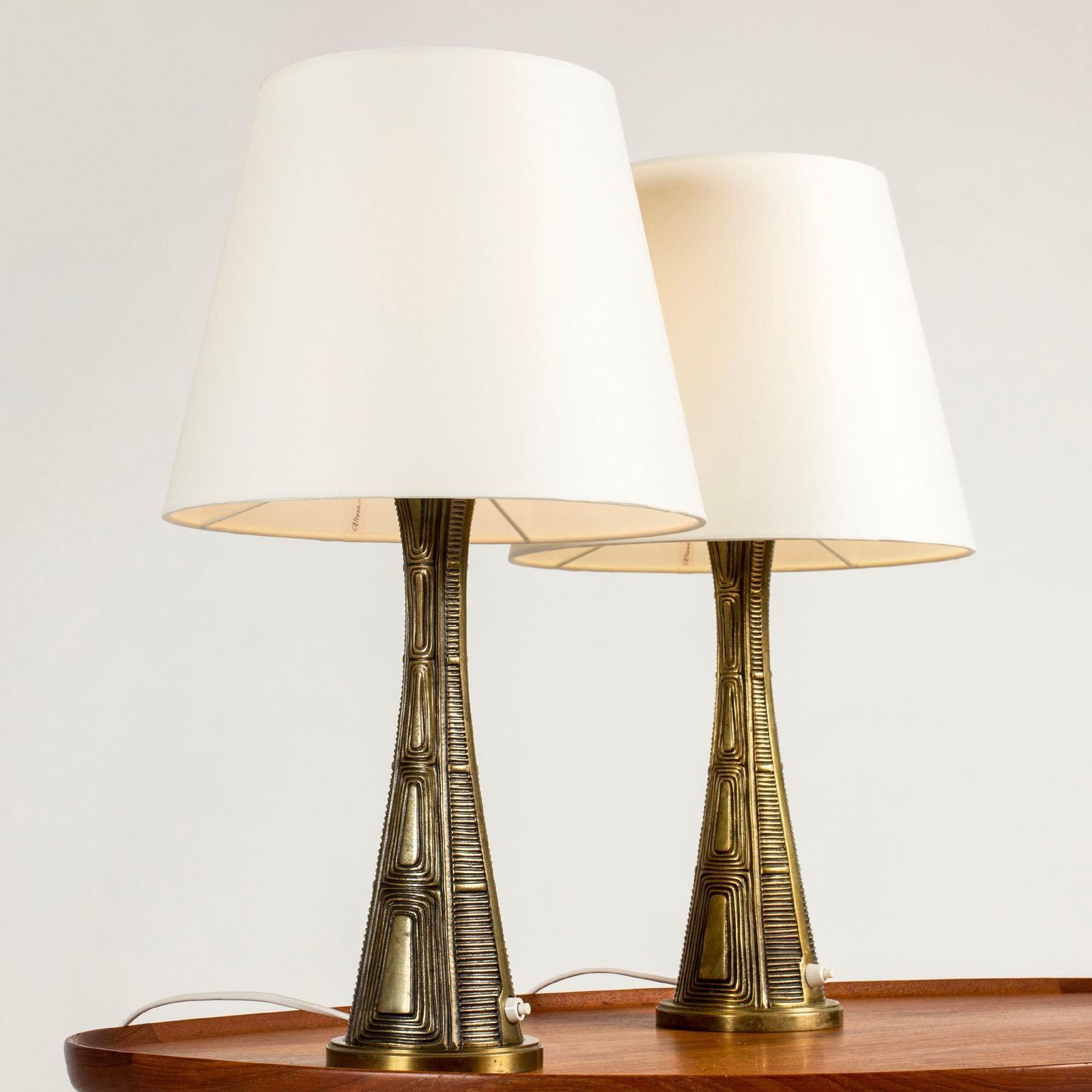 Scandinavian Modern Table Lamps, Sonja Katzin, Asea, Sweden, 1950s photo Lighting