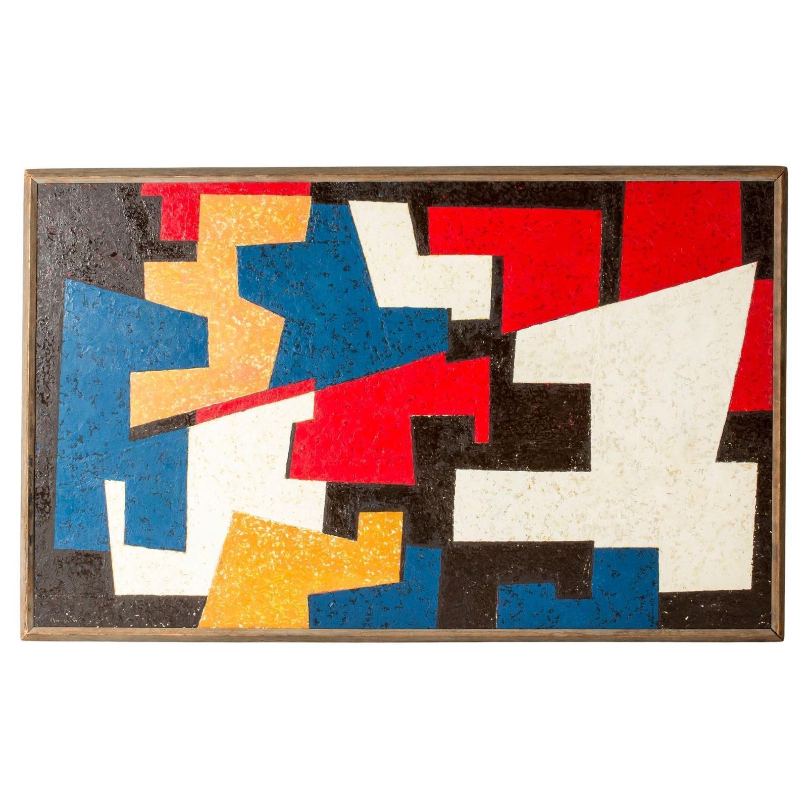 Scandinavisch mid-century concreet schilderij, Harry Booström, Zweden, jaren 1950
