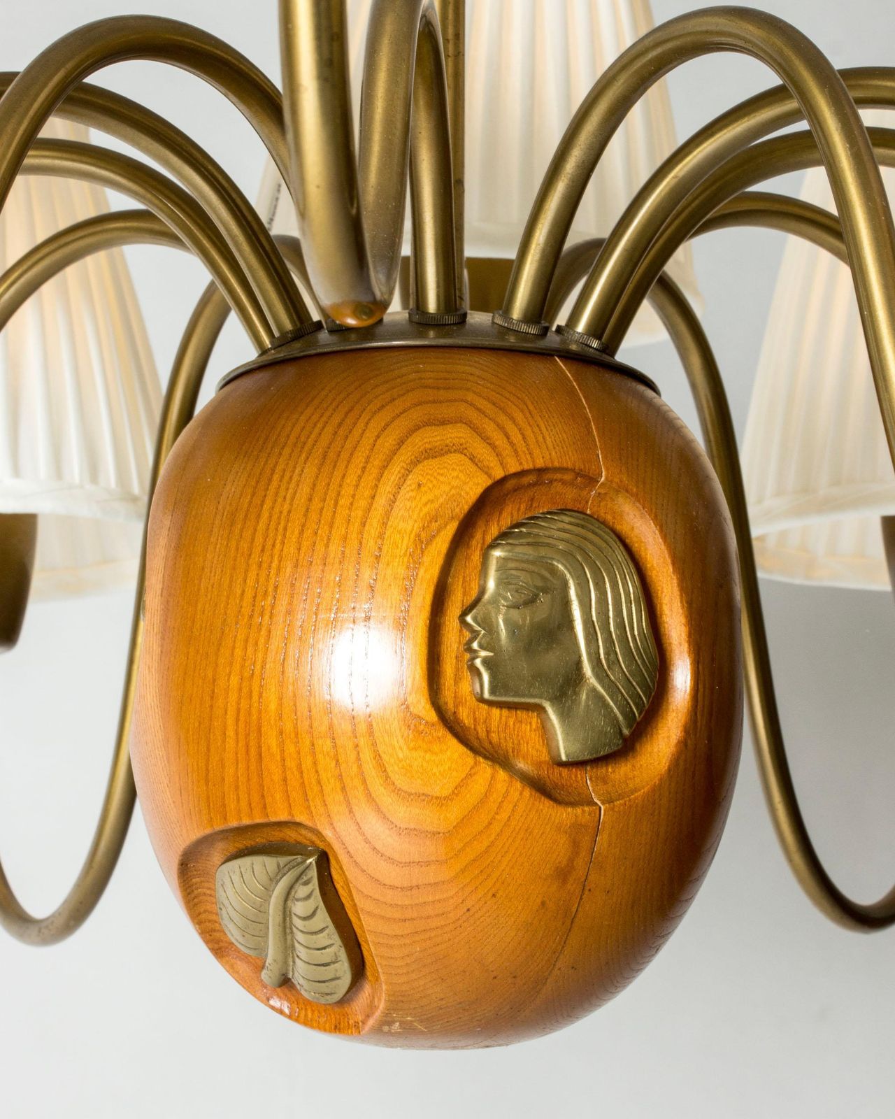 Lustre moderniste par Hans Bergström, Ateljé Lyktan, Suède, années 1940 photo vinterior