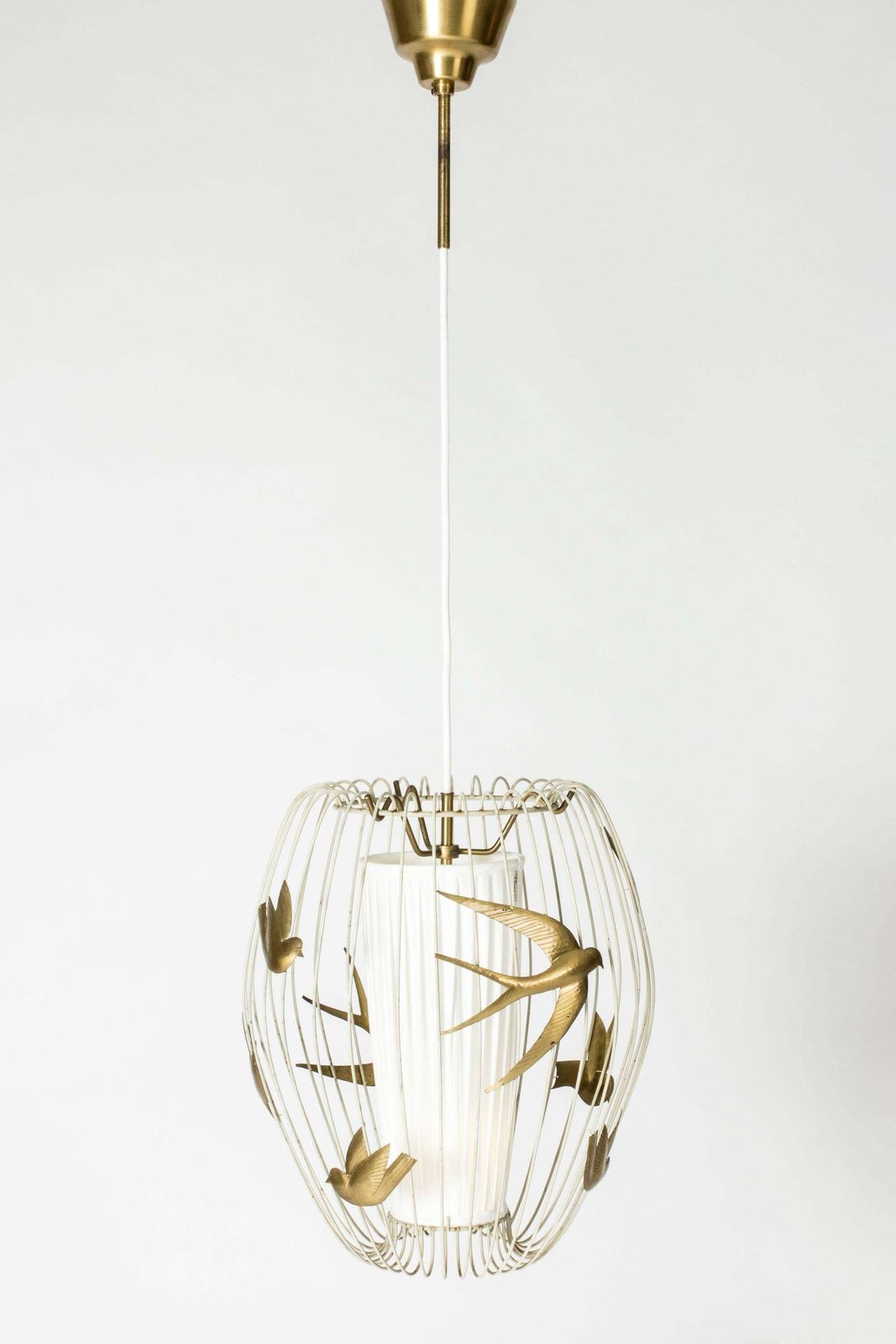 Lampe à suspension scandinave mid-century par Hans Bergström, Suède, années 1940 photo furniture