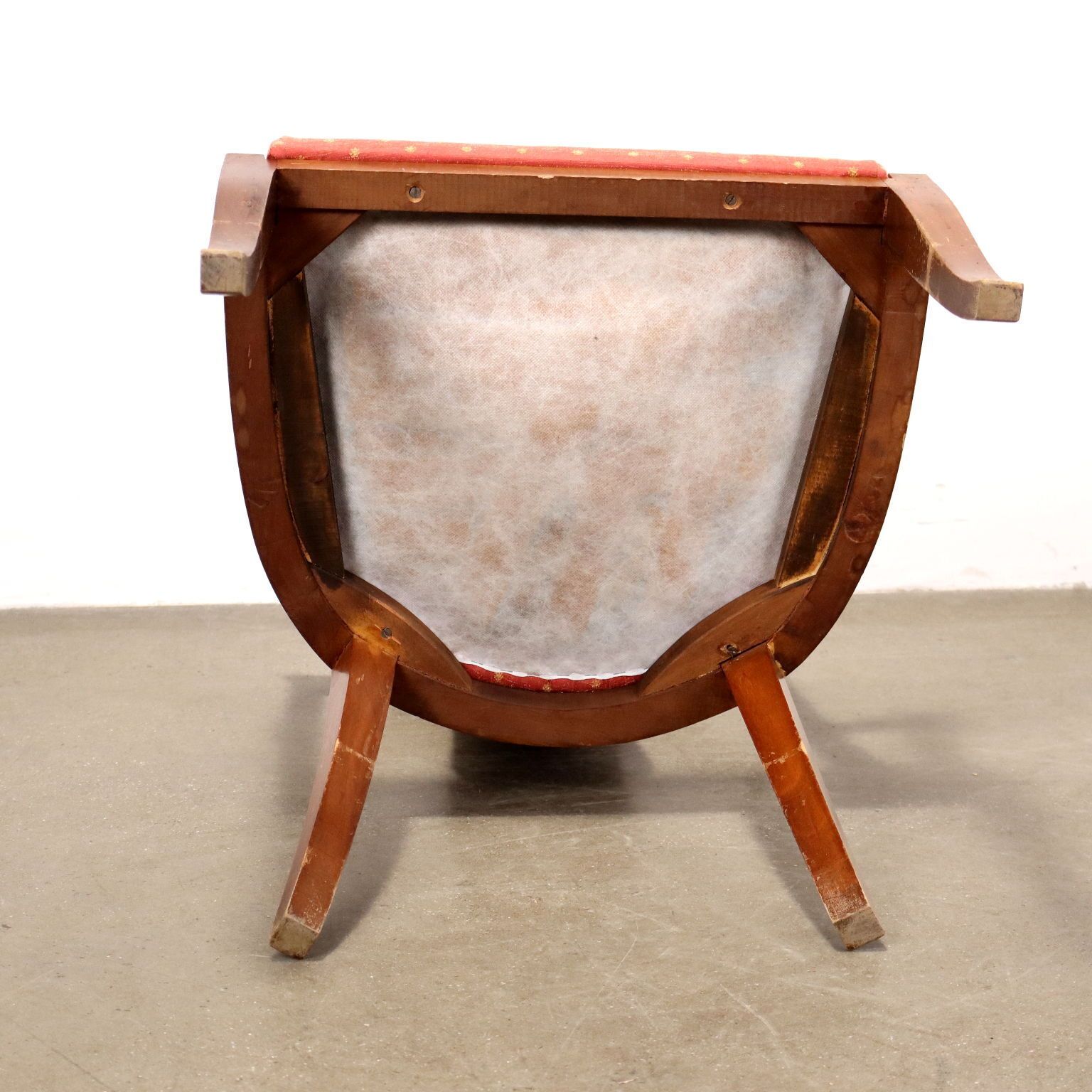 Antique Armchair Walnut Fabric With Footrest XIX Century photo vintage