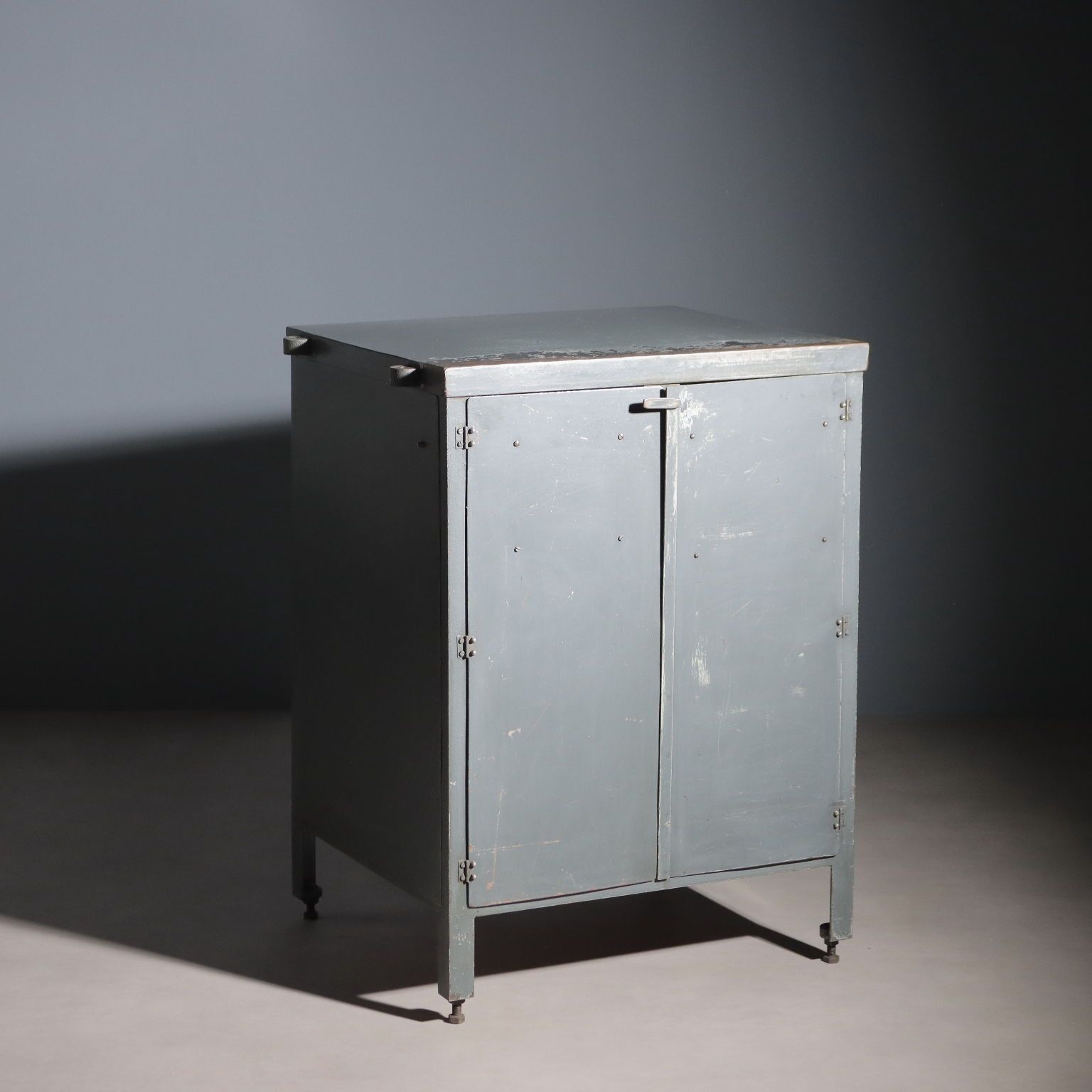 Industrial Cabinet Design Wood Metal Italy 1960s