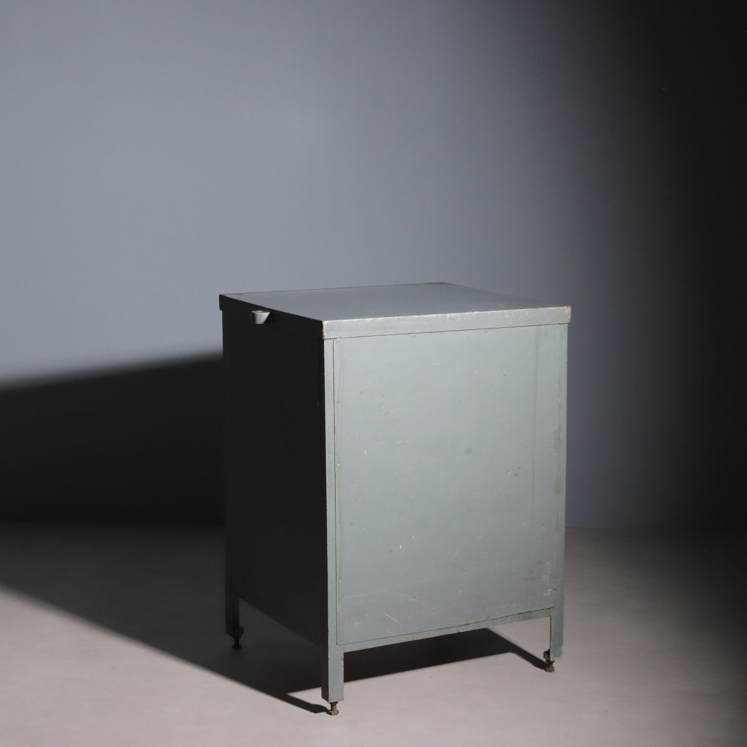 990.0 Industrial Cabinet Design Wood Metal Italy 1960s photo