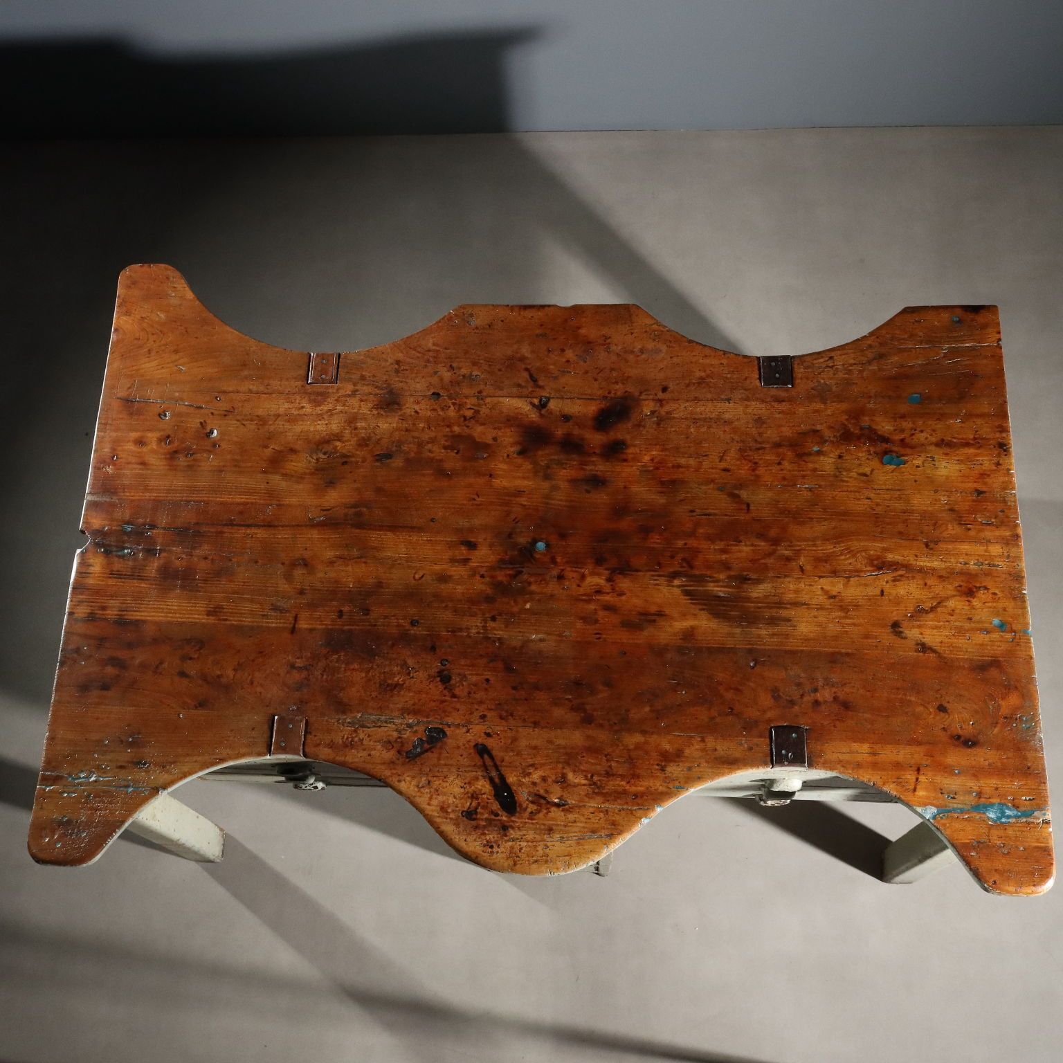 photo vintage Industrial Table Fir Elm Design Italy XX Century