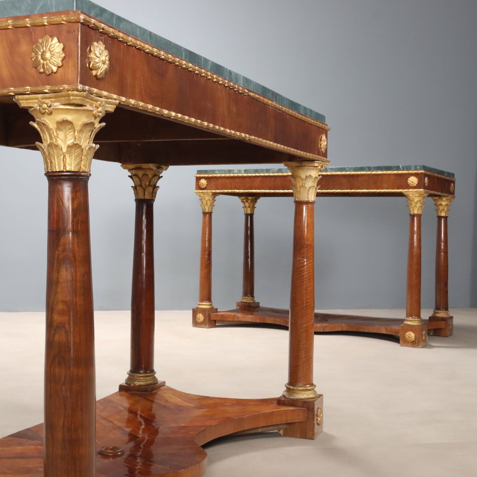 Empire Console Fir Cherrywood Italy XIX Century photo Furniture