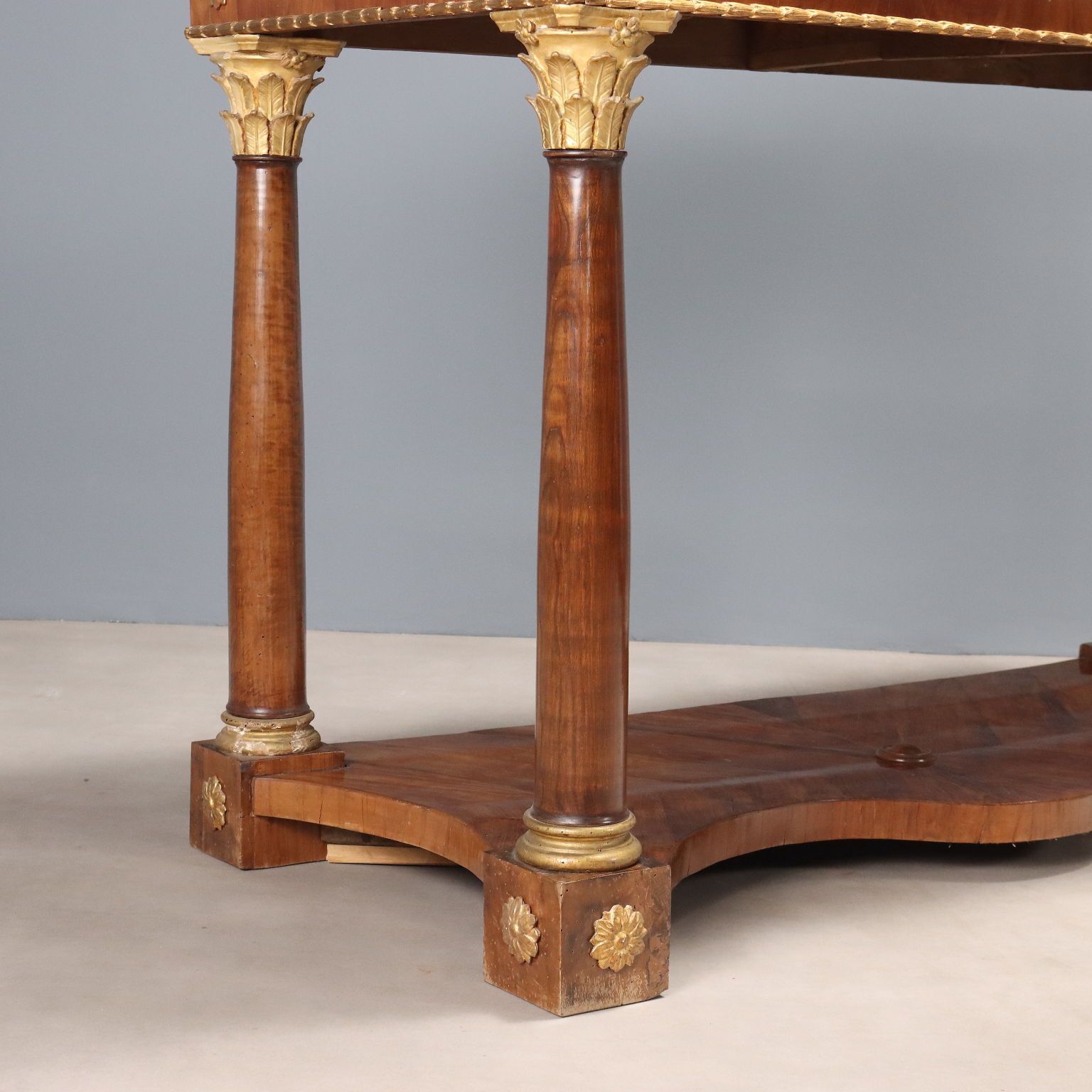 Empire Consoletafel Vurenhout Kersenhout Italië 19e Eeuw photo vintage