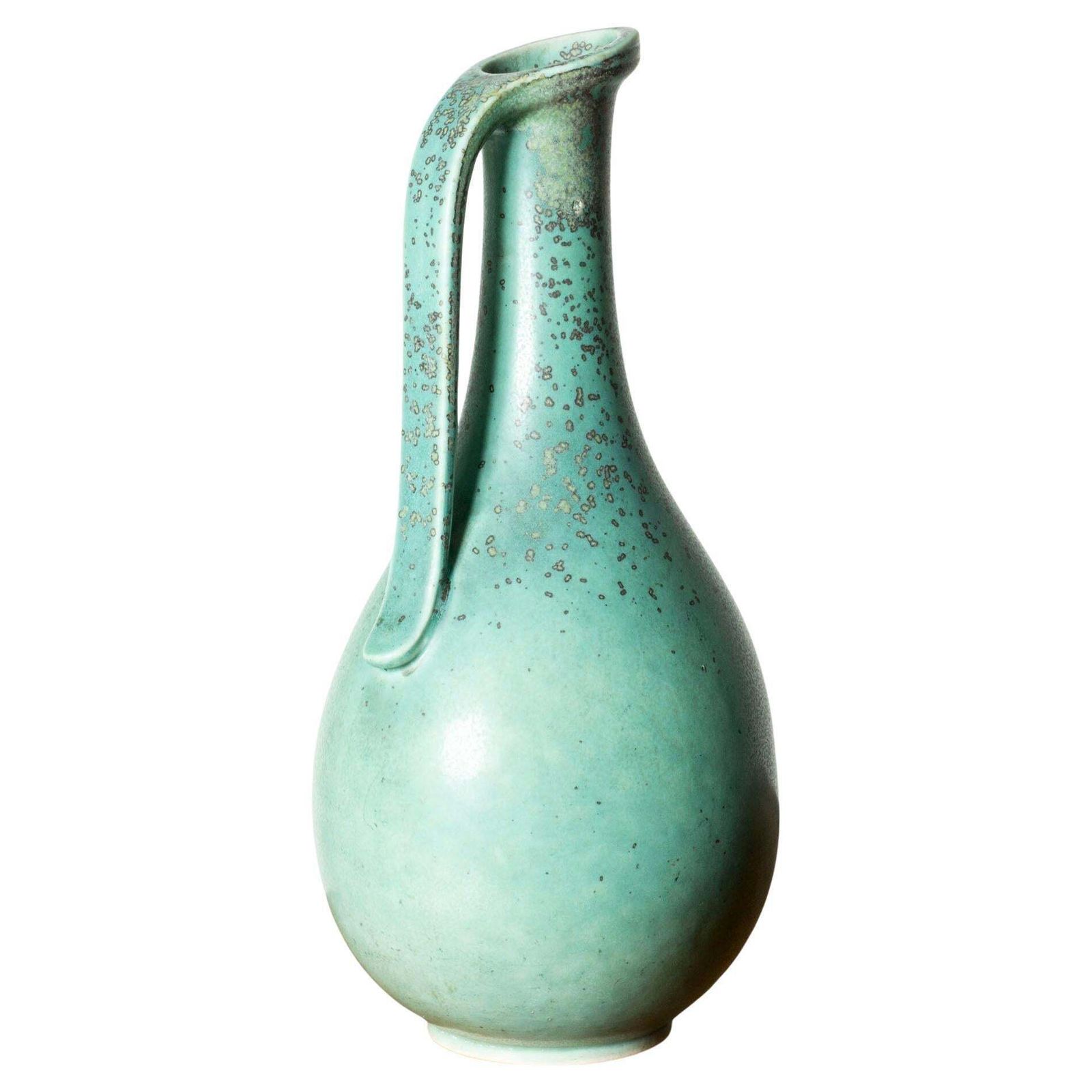 Scandinavian Functionalist Stoneware Vase By Gunnar Nylund, 1940s