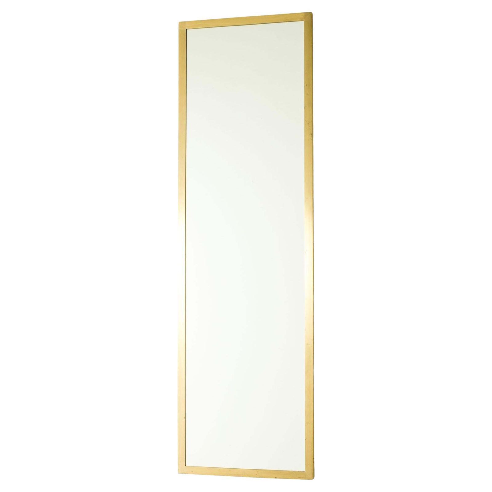 Scandinavian Vintage Brass Wall Mirror, Glasmäster, Sweden, 1960s