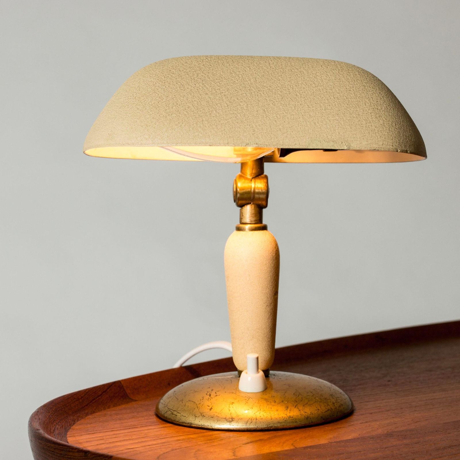 Lampe de bureau moderniste par Bertil Brisborg, NK, Suède, années 1940 photo vintage