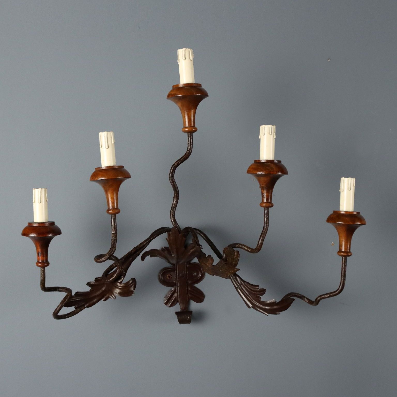 Antique Wall Lamps Iron Metal Italy XIX Century photo for sale