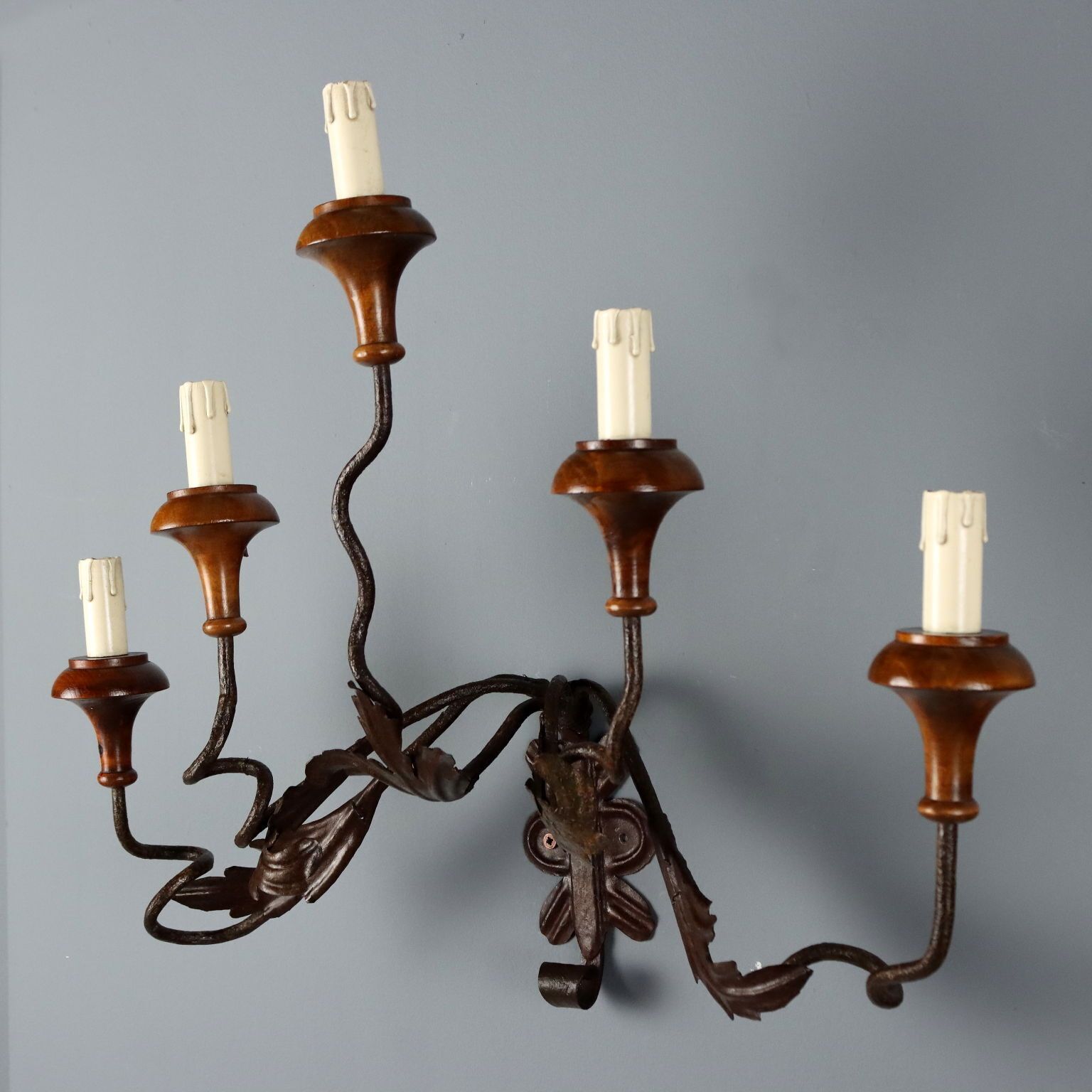 Antique Wall Lamps Iron Metal Italy XIX Century photo Lighting