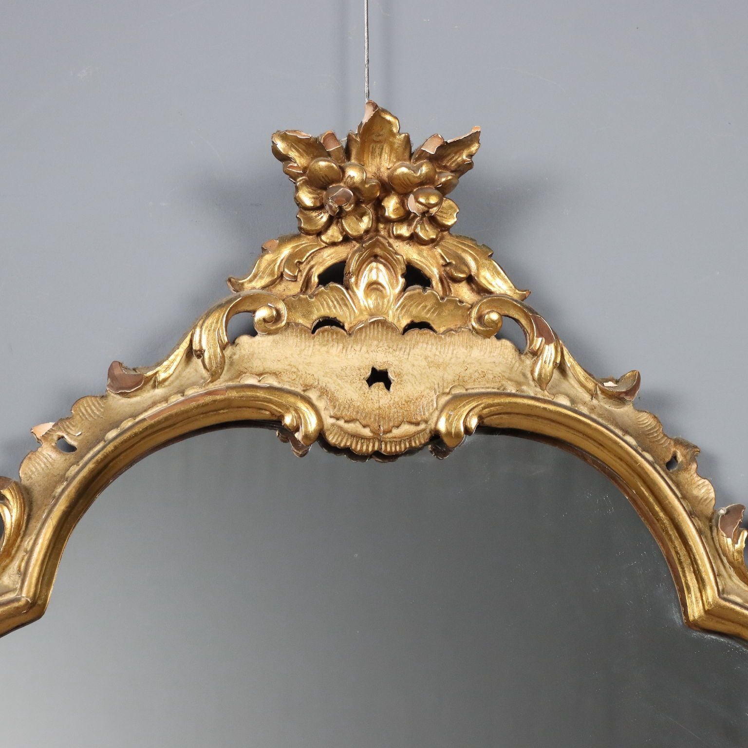 Miroir de style Barocchetto en bois sculpté photo Décoration