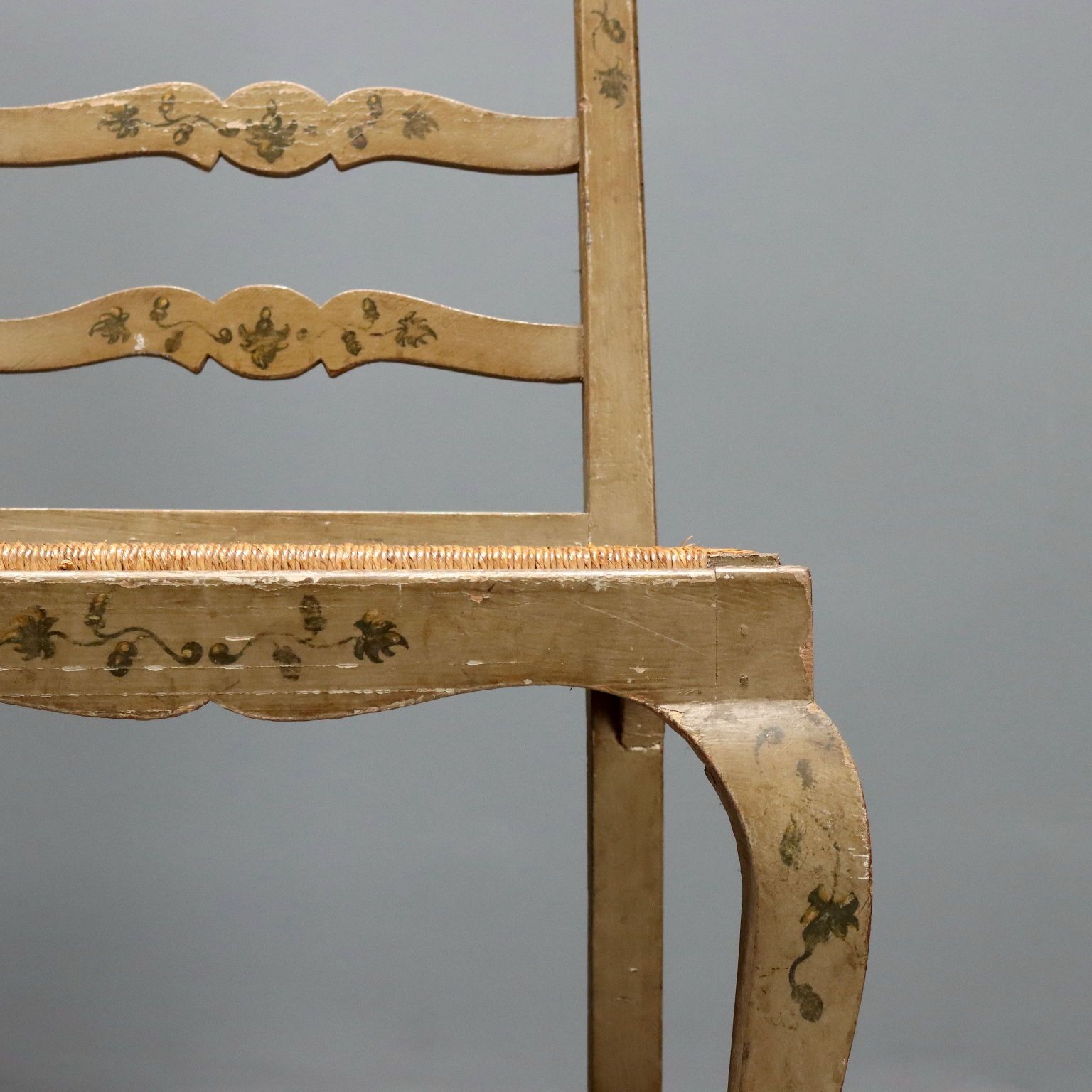 Antique Chairs Lacquered And Painted Wood Italy XIX Century photo 850.0