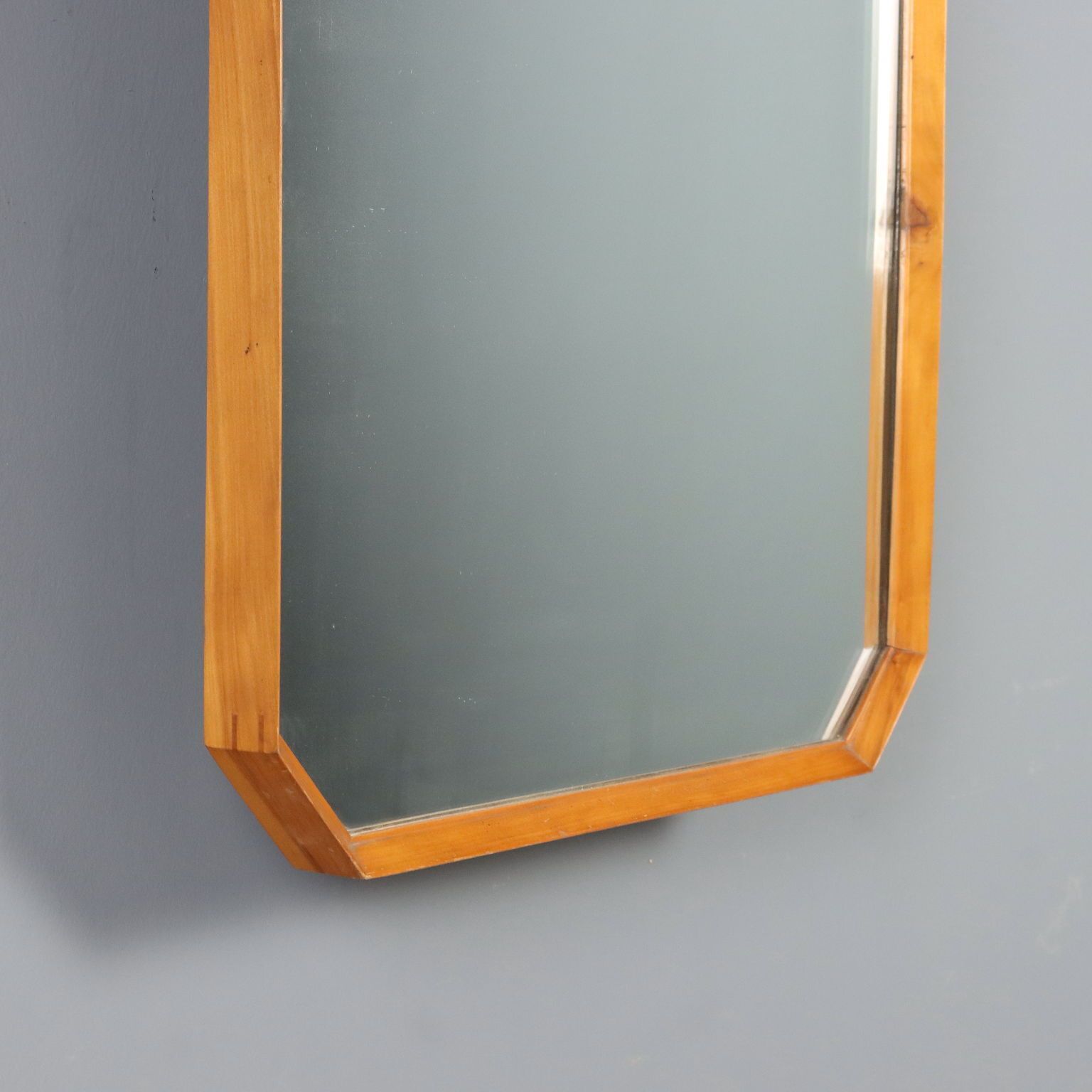 Vintage Mirror Walnut Frame Design Italy 1960s photo buy