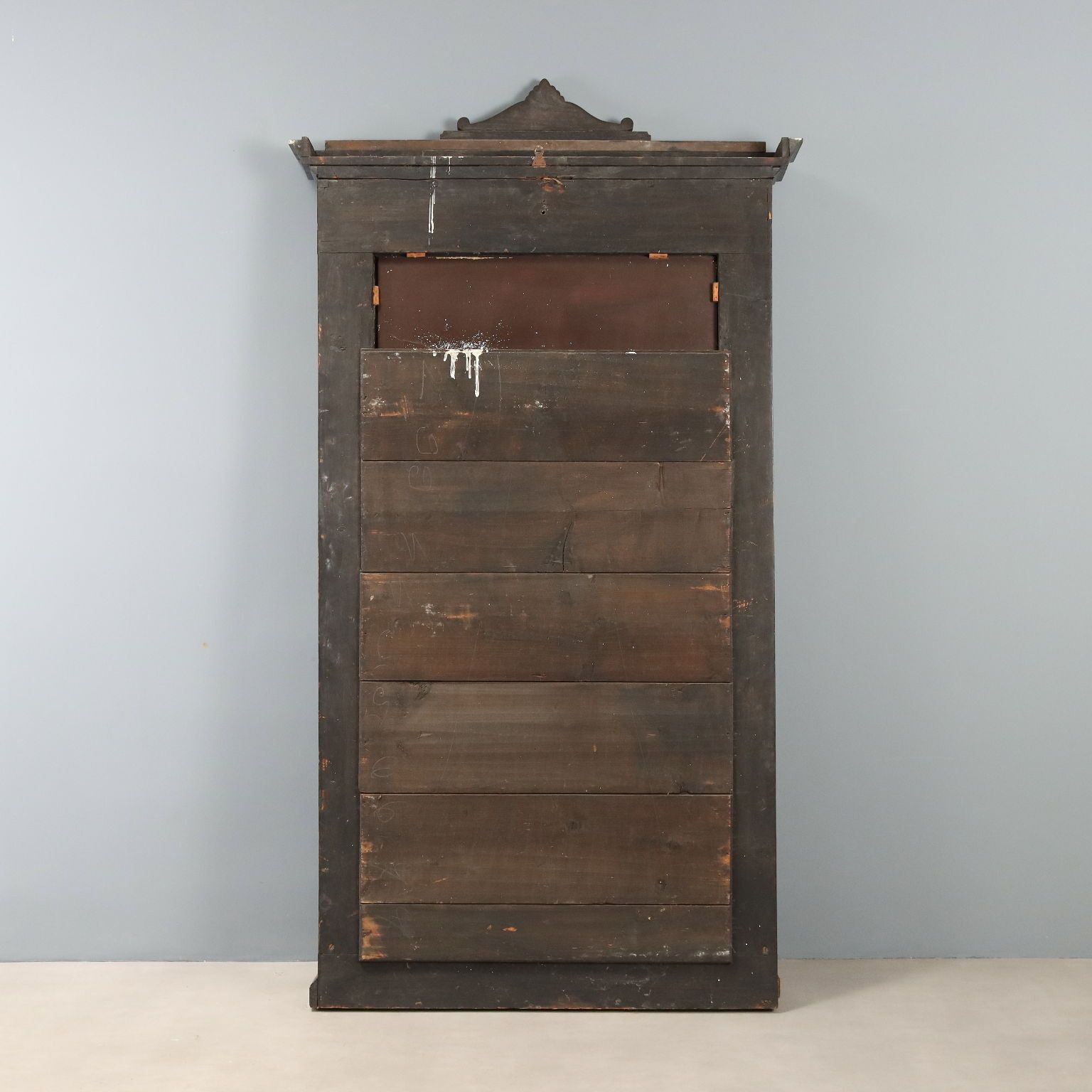 Home Decor Antique Mirror Ebonized Wood Inalys Italy XIX Century photo