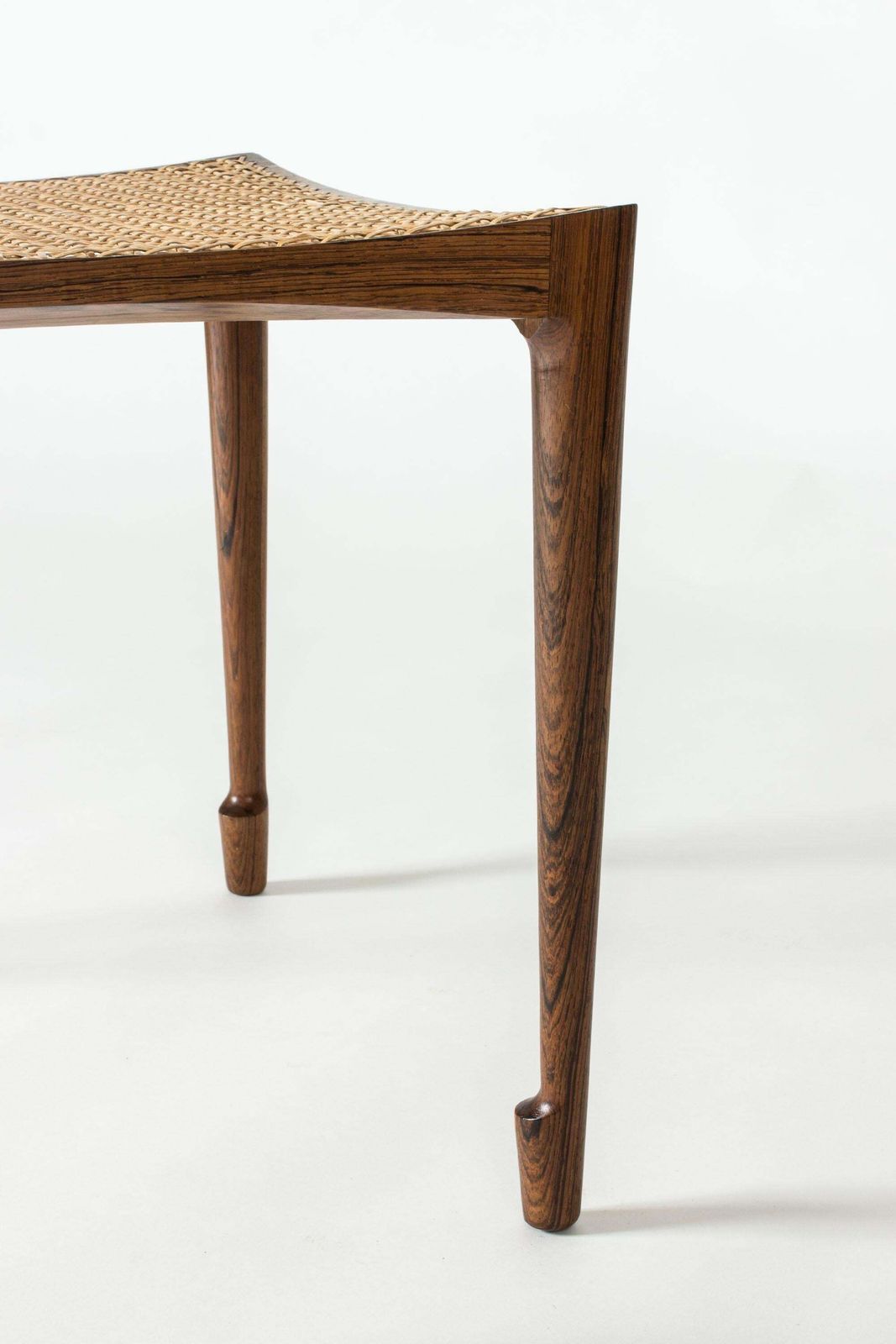 Tabouret scandinave moderne en rotin par Bernt Petersen, Danemark, années 1950 photo buy