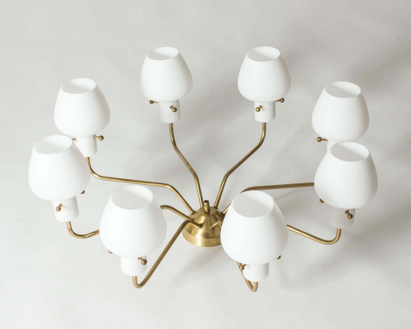 Flush Mount Chandelier By Hans Bergström, Ateljé Lyktan, Sweden, 1950s photo buy