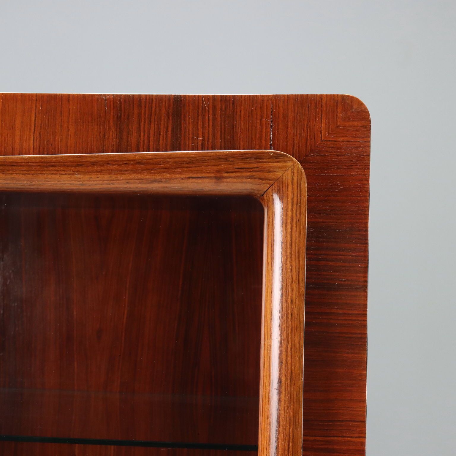 Vintage Cabinet F.Lli Rizzi Mahogany Brass Design Italy 1950s photo 3570.0