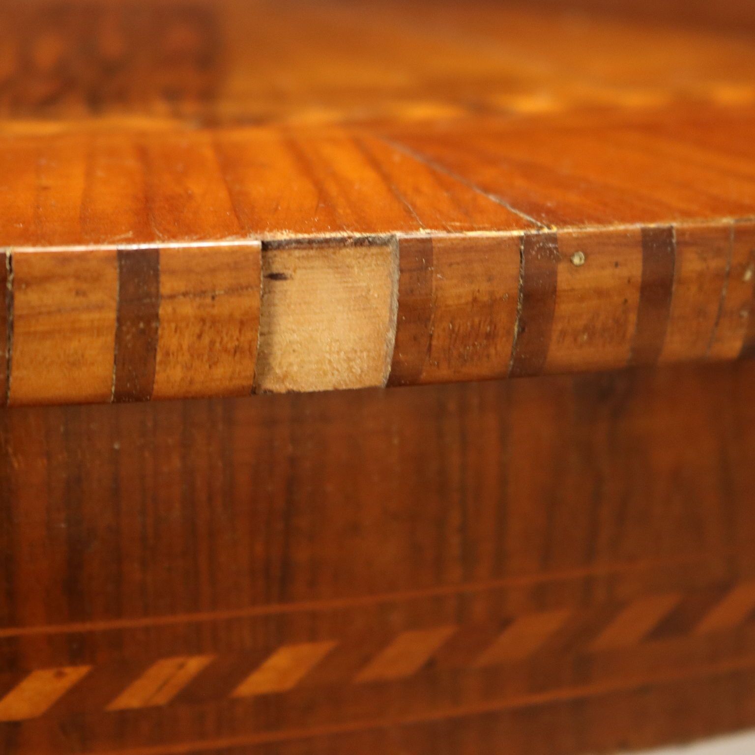 Furniture Antique Table With Emiliano Geometric Inlay photo