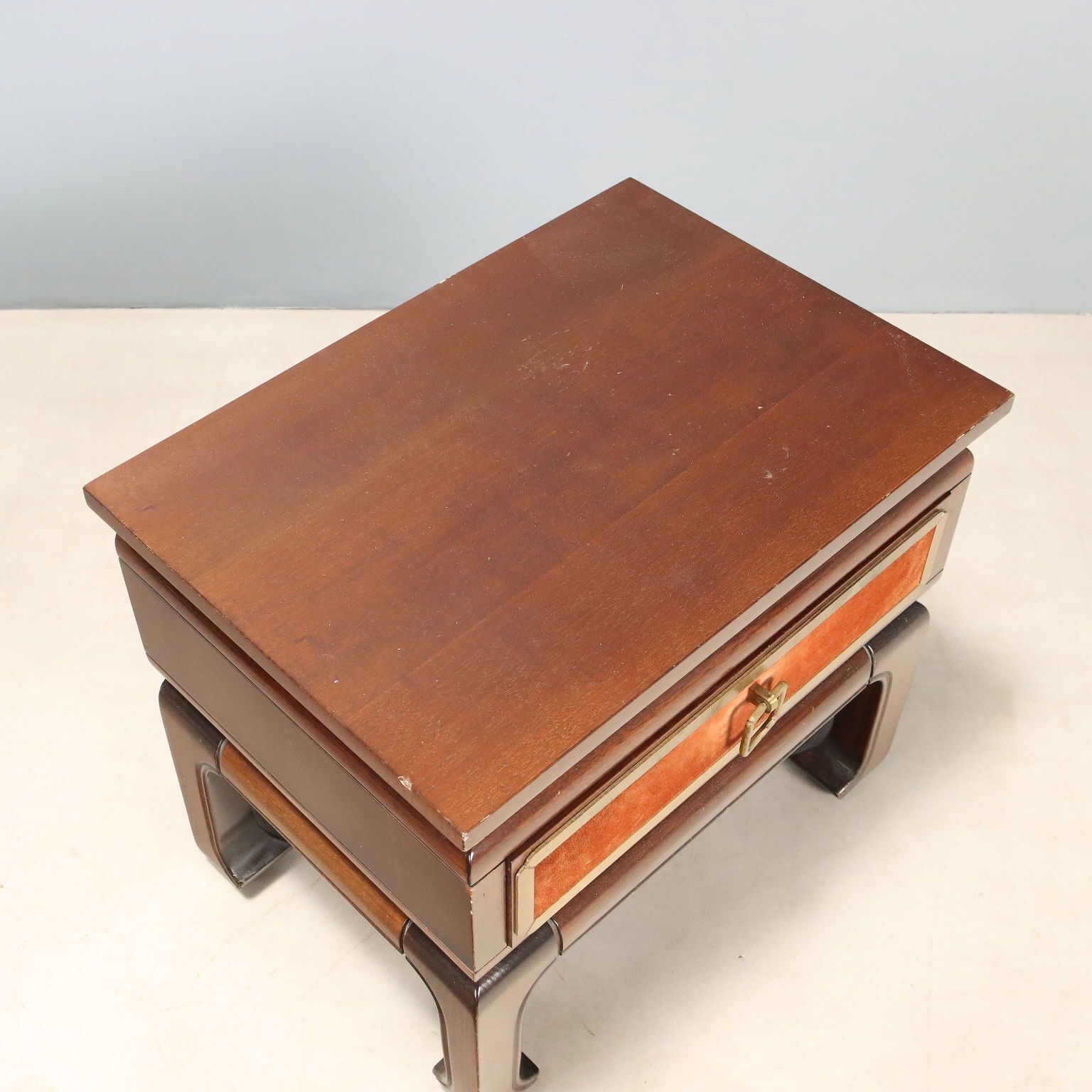 Vintage Bedside Tables Fior Di Loto Design Luciano Frigerio 1970s photo vintage