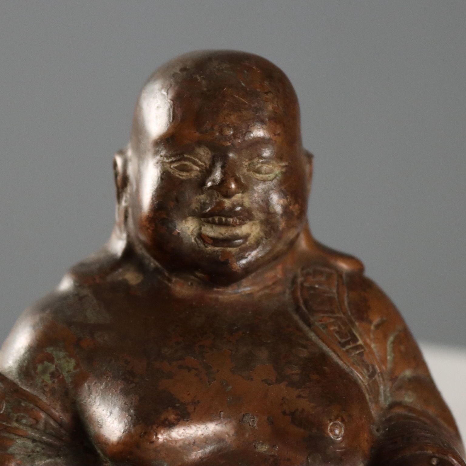 Bronze Sculpture Of The Immortal Monk Budai photo for sale