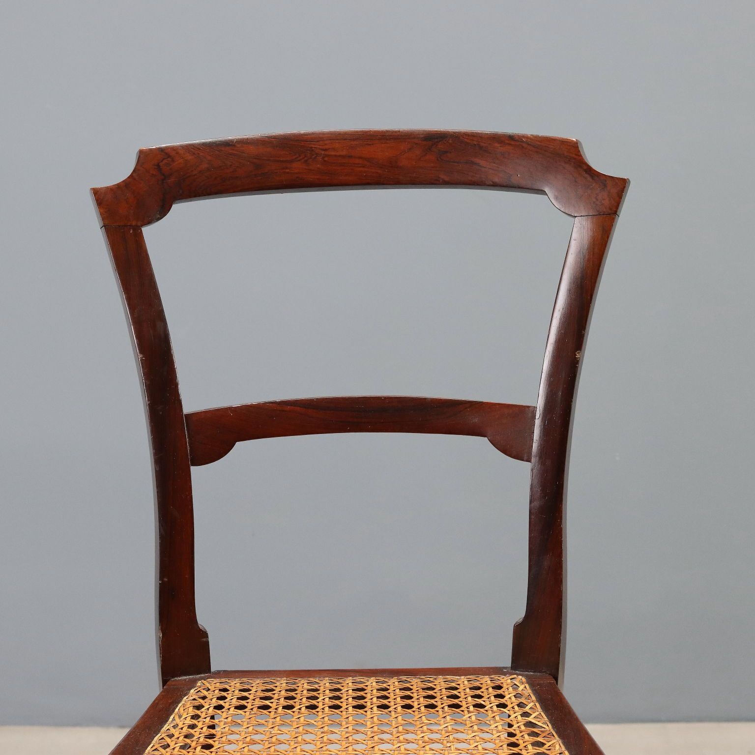 Ensemble de chaises en acajou à assises en paille de Vienne photo 530.0